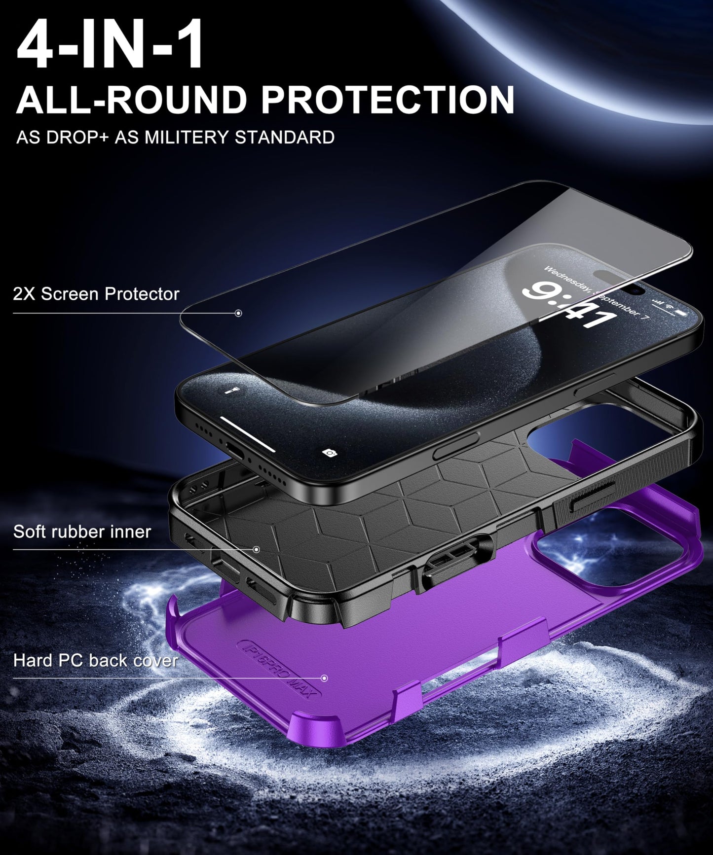 Magnetic for iPhone 17 Air Case [Compatible with MagSafe] [Shockproof] [Heavy Duty Protection] Pocket-Friendly & Tough Non-Slip Protective Phone Cover for iPhone 17Air 6.6", Black WN420