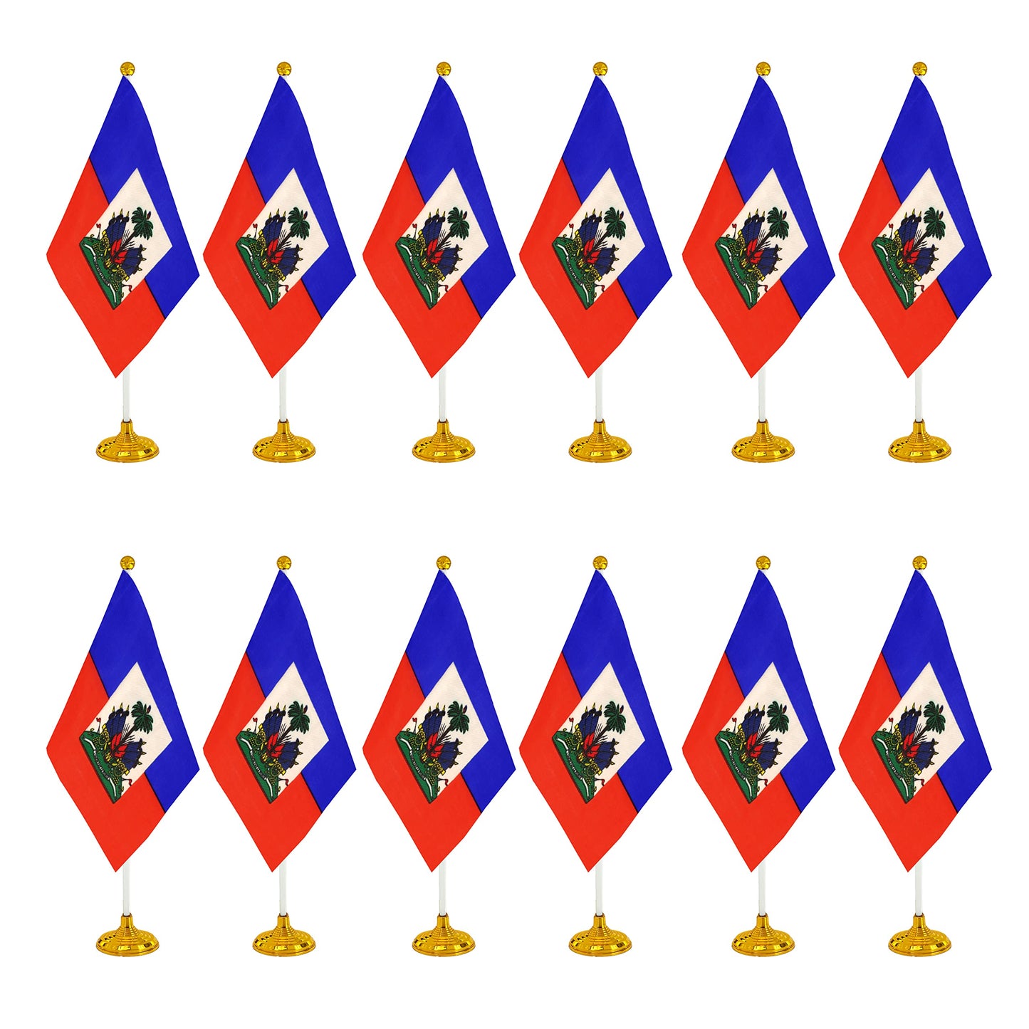 WXTWK 12 Pack Korea Flag Korean Desk Flag Small Mini Korean Table Flags With Stand Base,Home Office Festival Events Celebration Decorations BST202