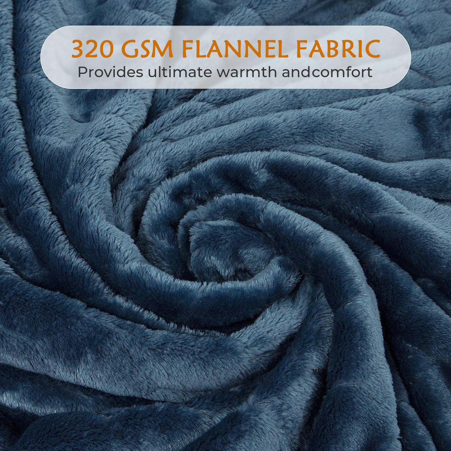 TOONOW Fleece Blanket Super Soft Cozy Throw Blanket 50" x 60", Lightweight Fuzzy Comfy Textured Flannel Blanket Warm Plush Throw Blankets for Couch, Sofa, Bed, Emerald WN420