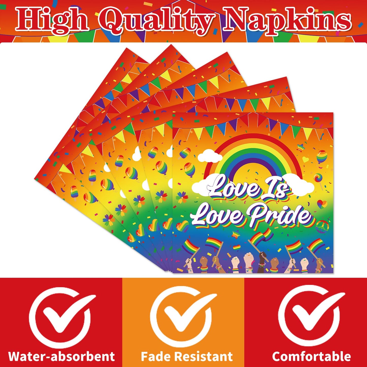 Gameza July Christmas Party Decorations, 50PCS There's Some Hohoho's in July Disposable Paper Napkins Decoration, Summer Xmas Beach Napkins Decor Supplies BST220
