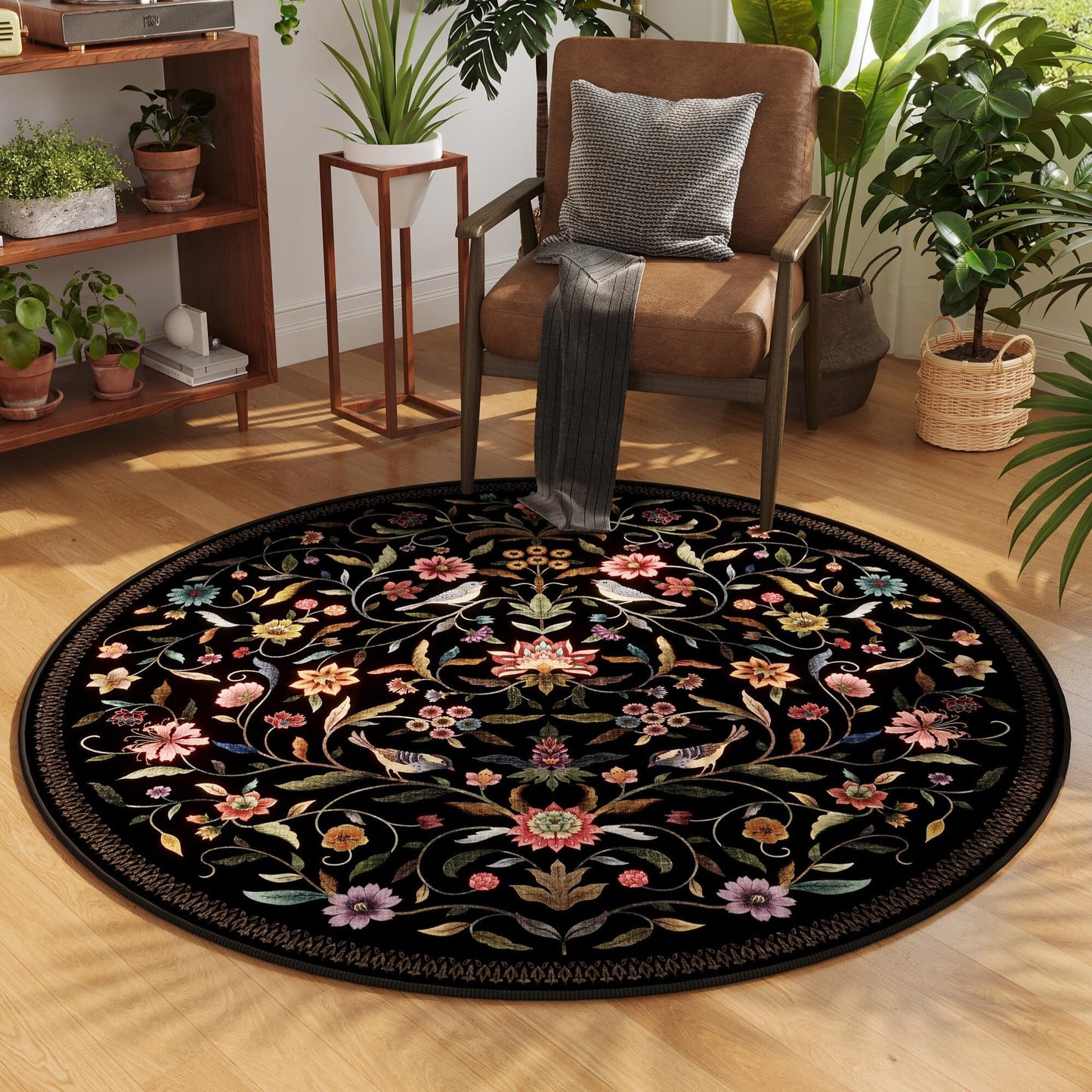 Vintage Medallion Floral Kitchen Runner 2x6, Machine Washable Rug, Soft Low Pile, Non-Slip Carpet for Hallways, Laundry, Bedroom, Bathroom, Entryway | Pink BST220