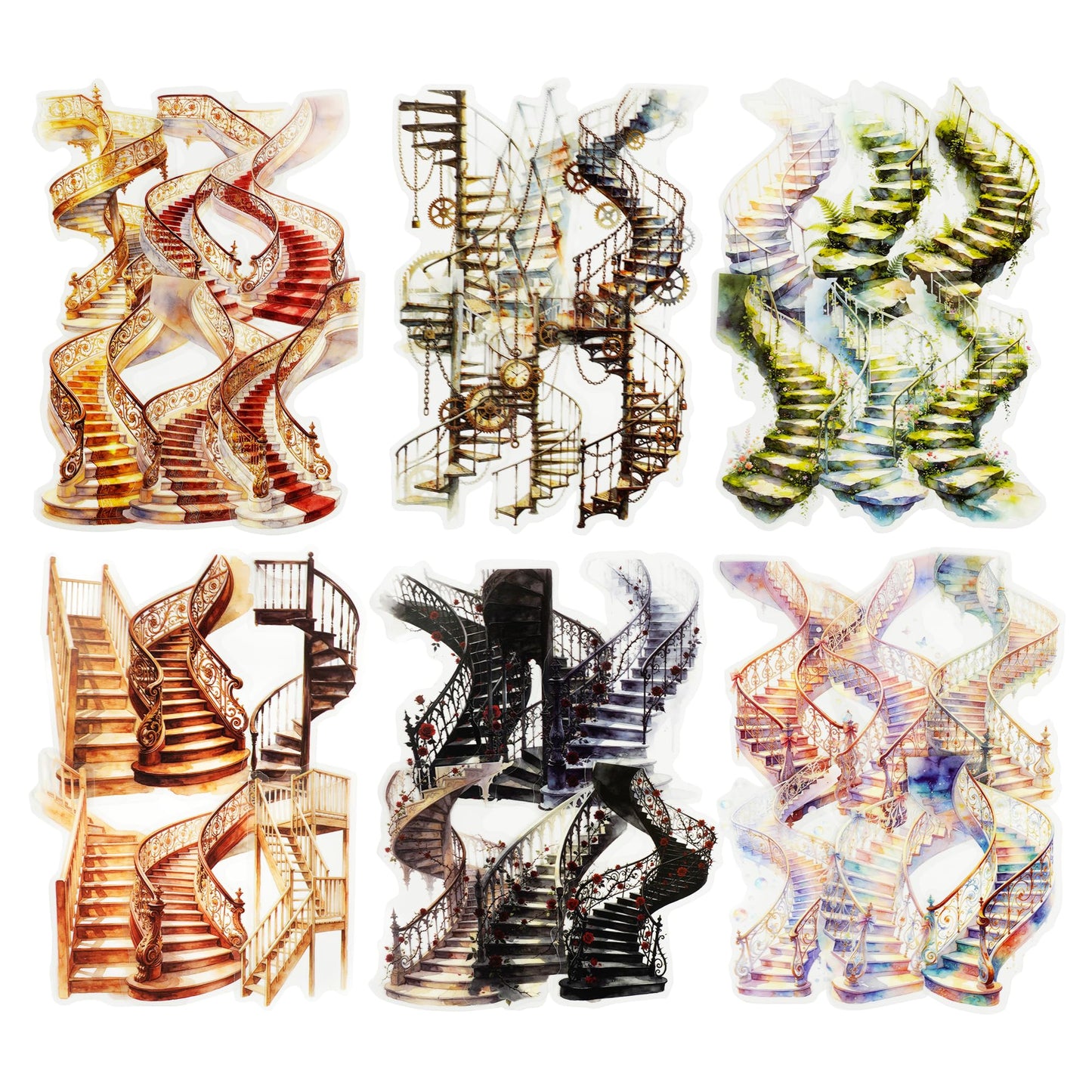 180 Pcs Clear Loop Arrow PET Stickers for Scrapbook Journal BST202