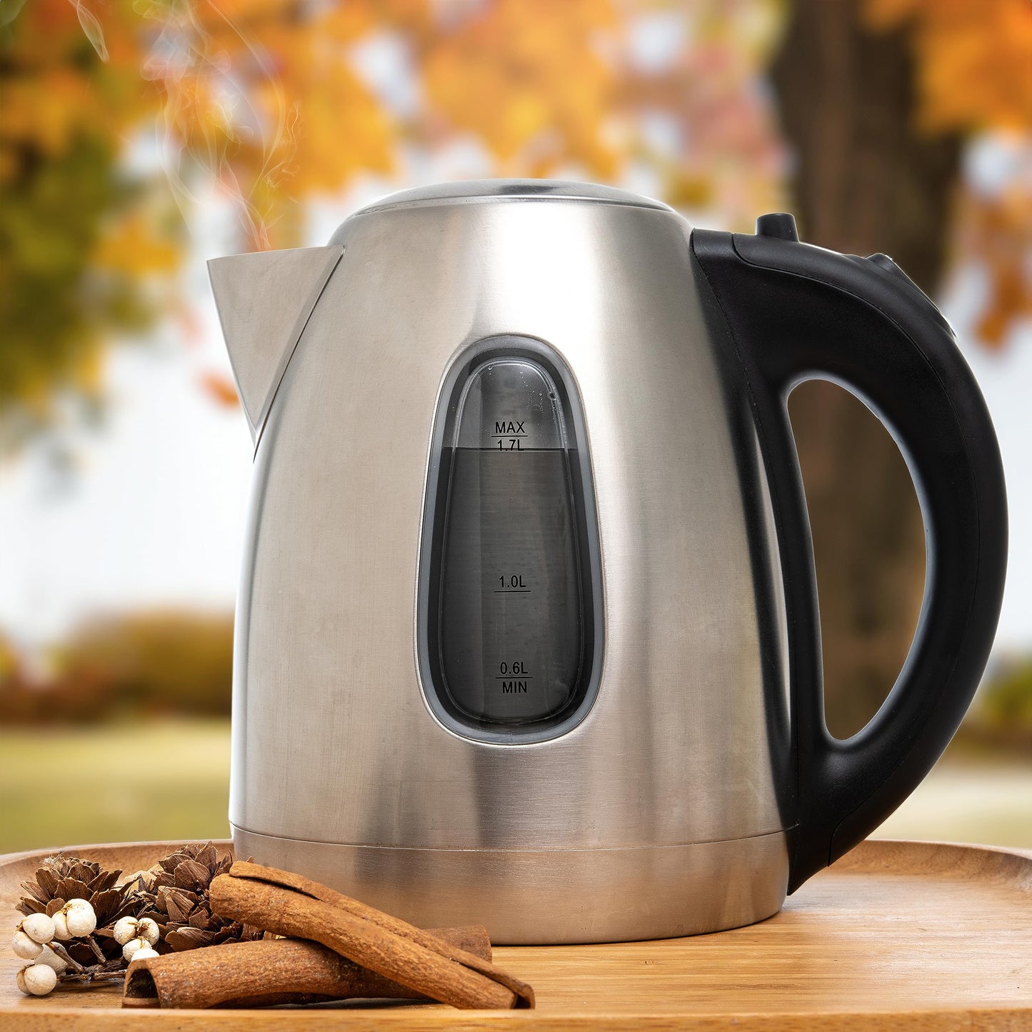 Mixpresso Electric Kettle Temperature Control, Hot Water Kettle Electric, Cordless 1 Liter Capacity, Keep Warm & LED Indicator, Auto-Shutoff, Boil-Dry Protection, Stainless Steel Electric Kettle BST220