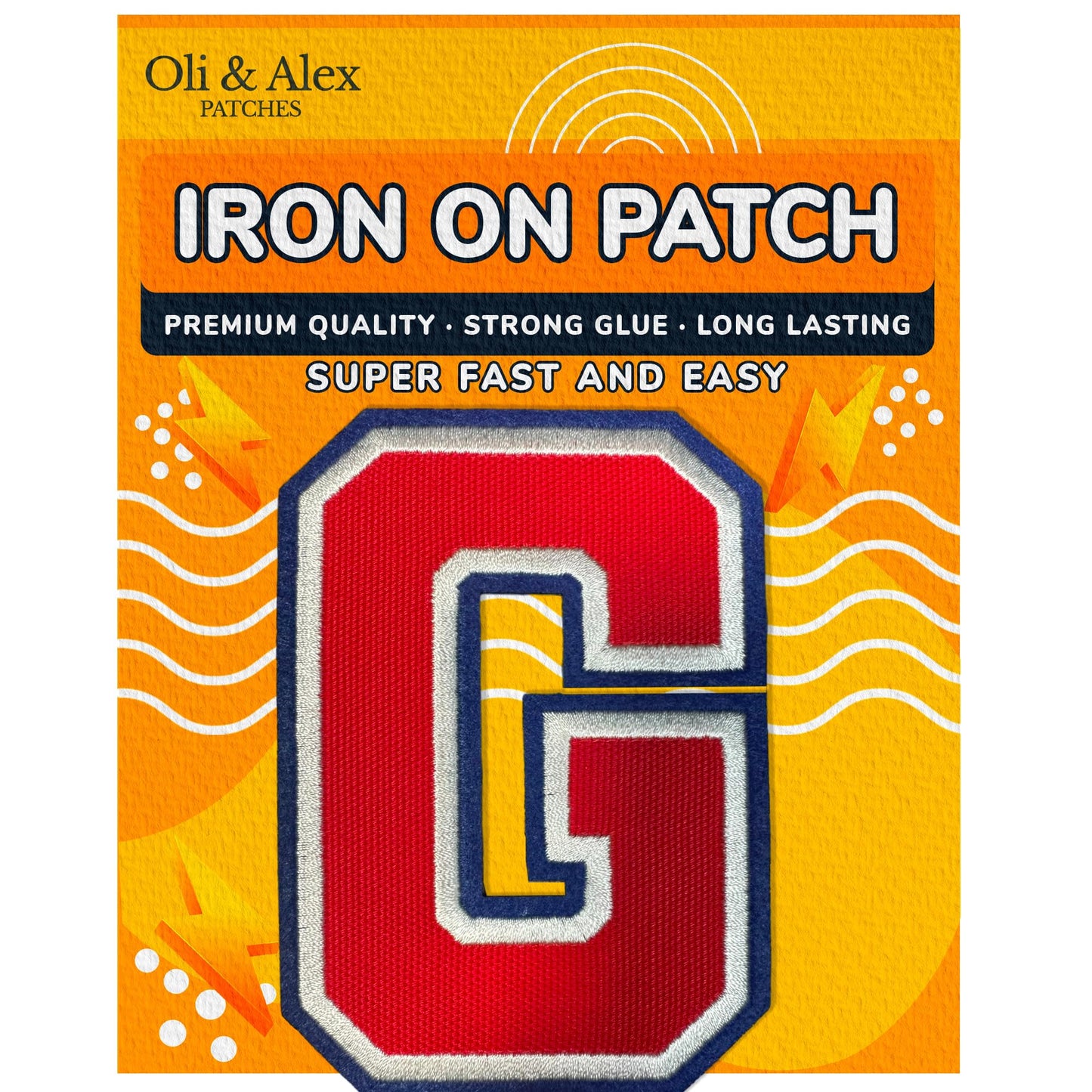 Iron On Letters Patches Premium Quality - Letter for Clothing - Varsity Patch Transfer for Clothes - Embroidered Letters Patches for Jersey Jackets - Sew on Appliques Red BST220