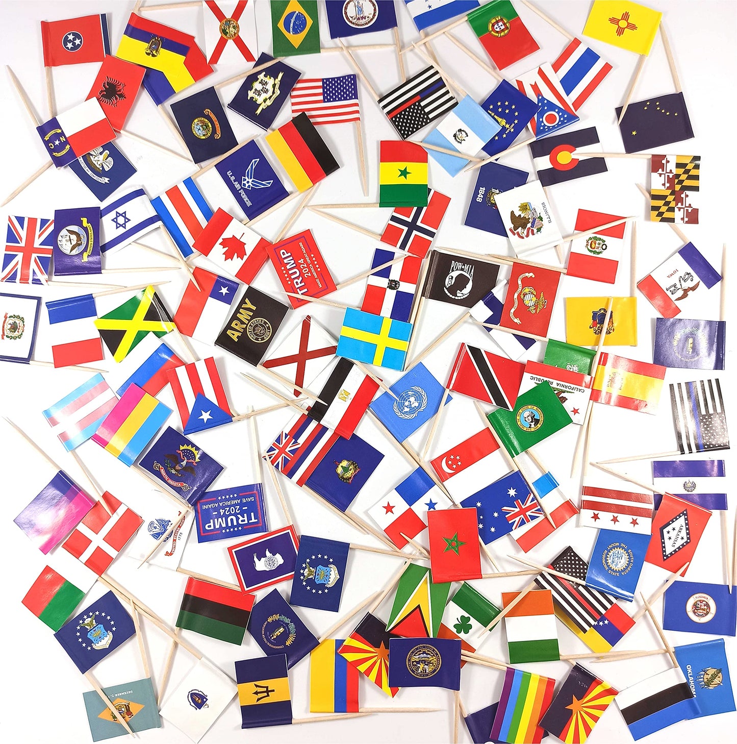 JBCD Mexico Toothpick Flag Mexican Mini Small Cupcake Topper Flags, 200pcs BST220