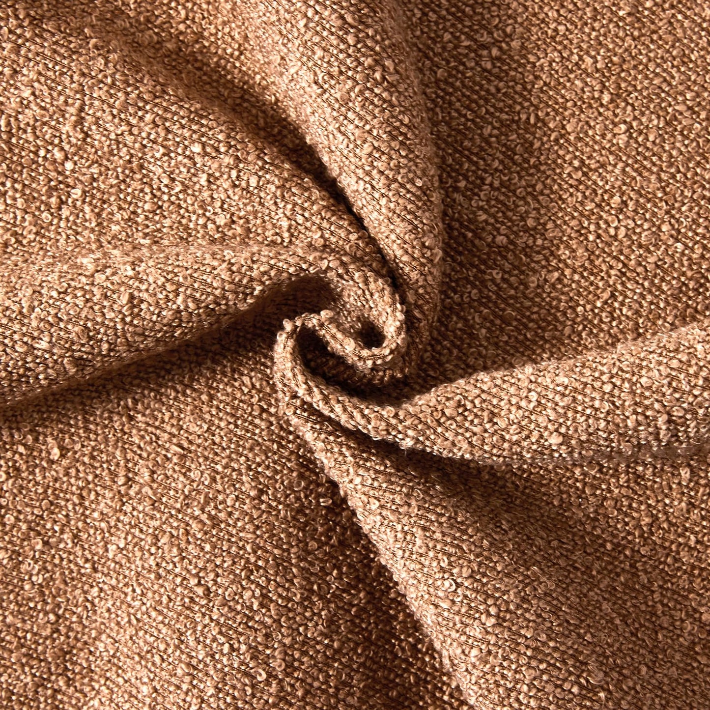 18x18 Boucle Throw Pillow Covers, Set of 2, Camel BST202