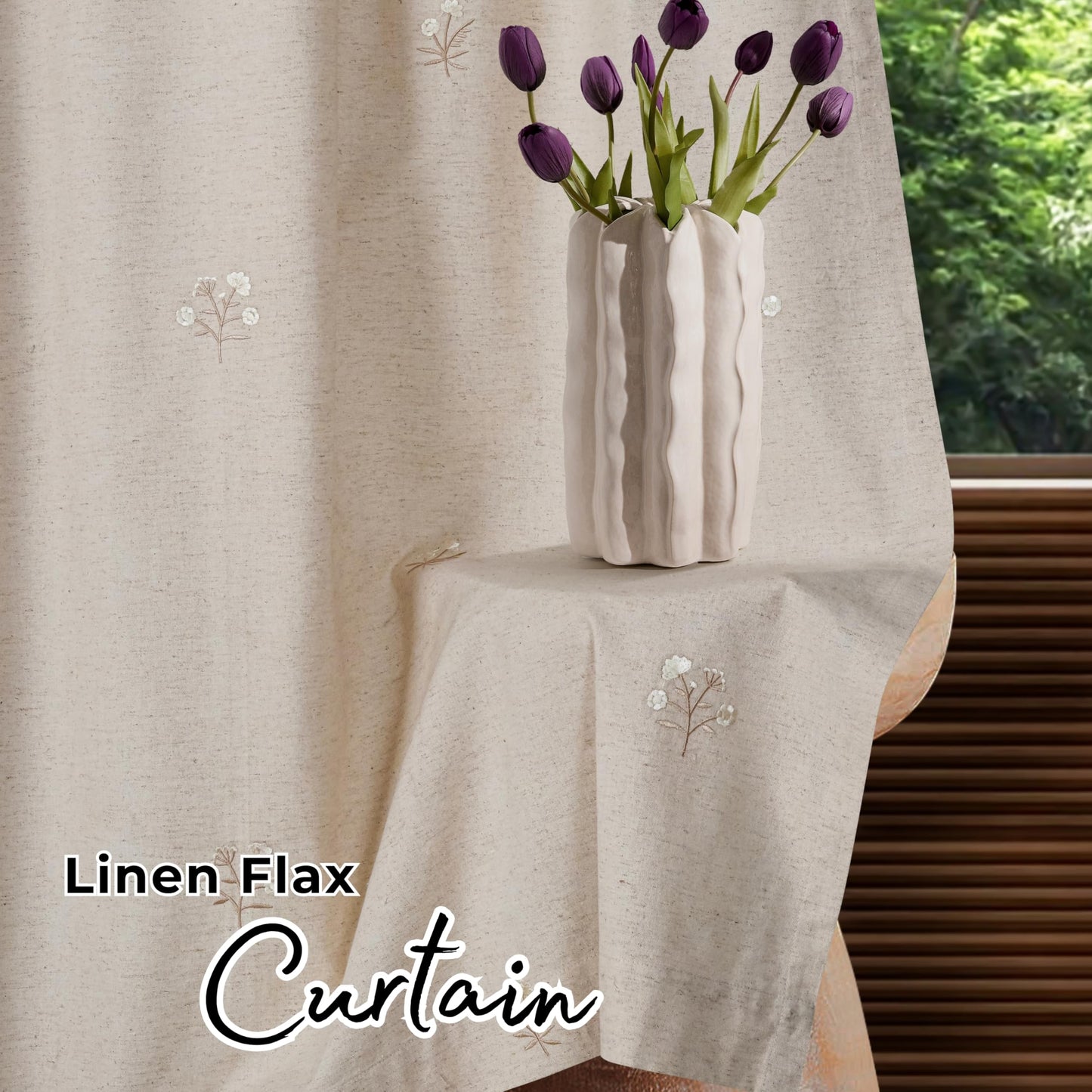 Bedding Craft Curtains 63 Inch Length - White Poly Cotton Slub Drapes with Tab Top, Set of 2, Ideal for Bedroom, Living Room, and Office_ 50x63 inch BST220