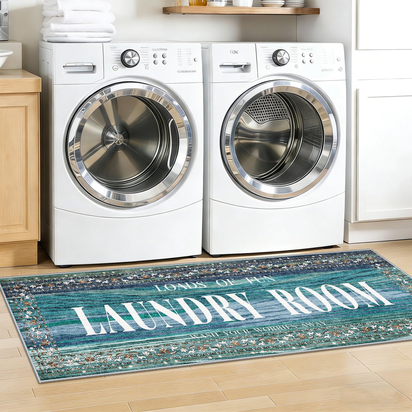 TOPRUUG 2x8 Kitchen Runner Rug: Non-Slip Kitchen Rugs Stain Resistant Kitchen Mats for Floor Low-Pile Carpet for Sink Soft Kitchen Runners Non Skid Washable 8 ft Mat Home Decor 2'x8' Beige BST202