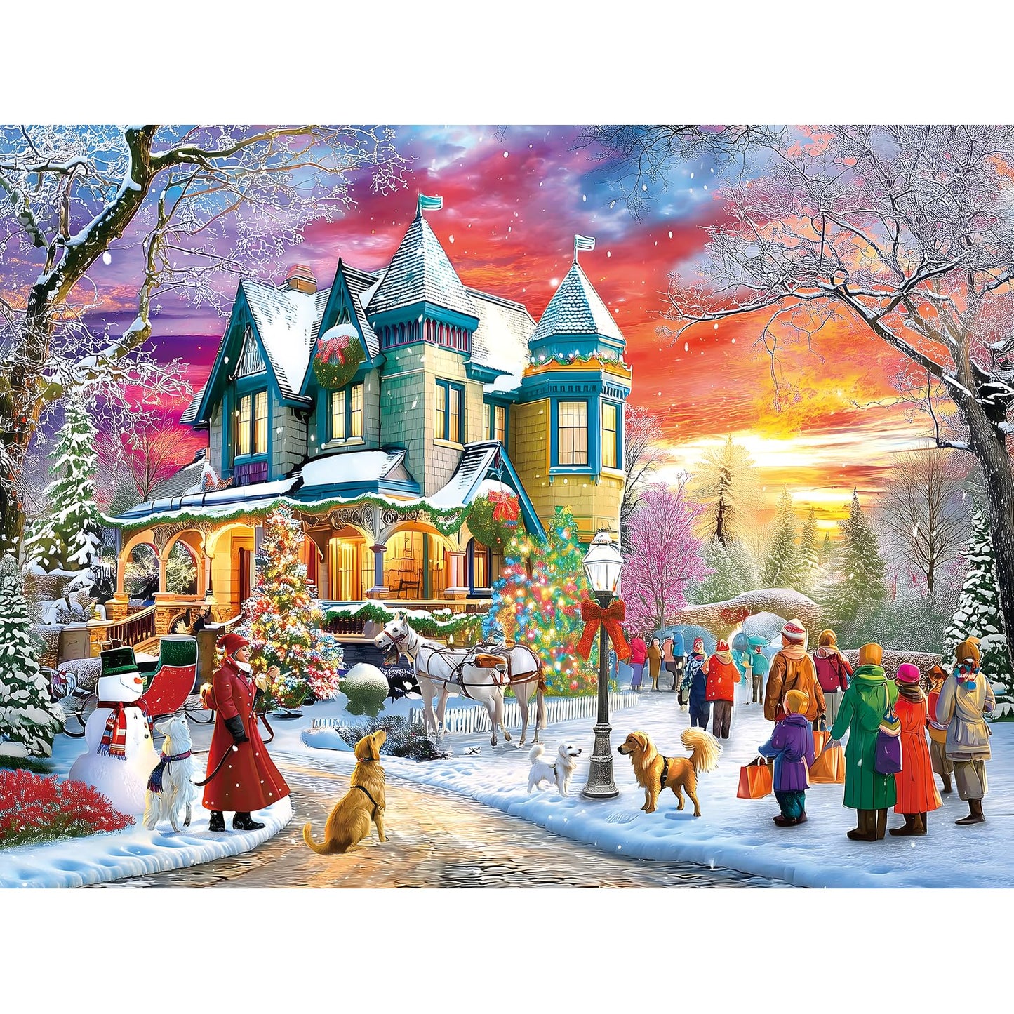 Halloween Puzzle 1000 Pieces for Adults Spooky Scarecrow Farm | Jigsaw Puzzles 1000 Pieces Autumn Horror Spooky with Pumpkin & Ghost Truck for Party Game Night, Dust-Free, 27.5"x19.7" WN420