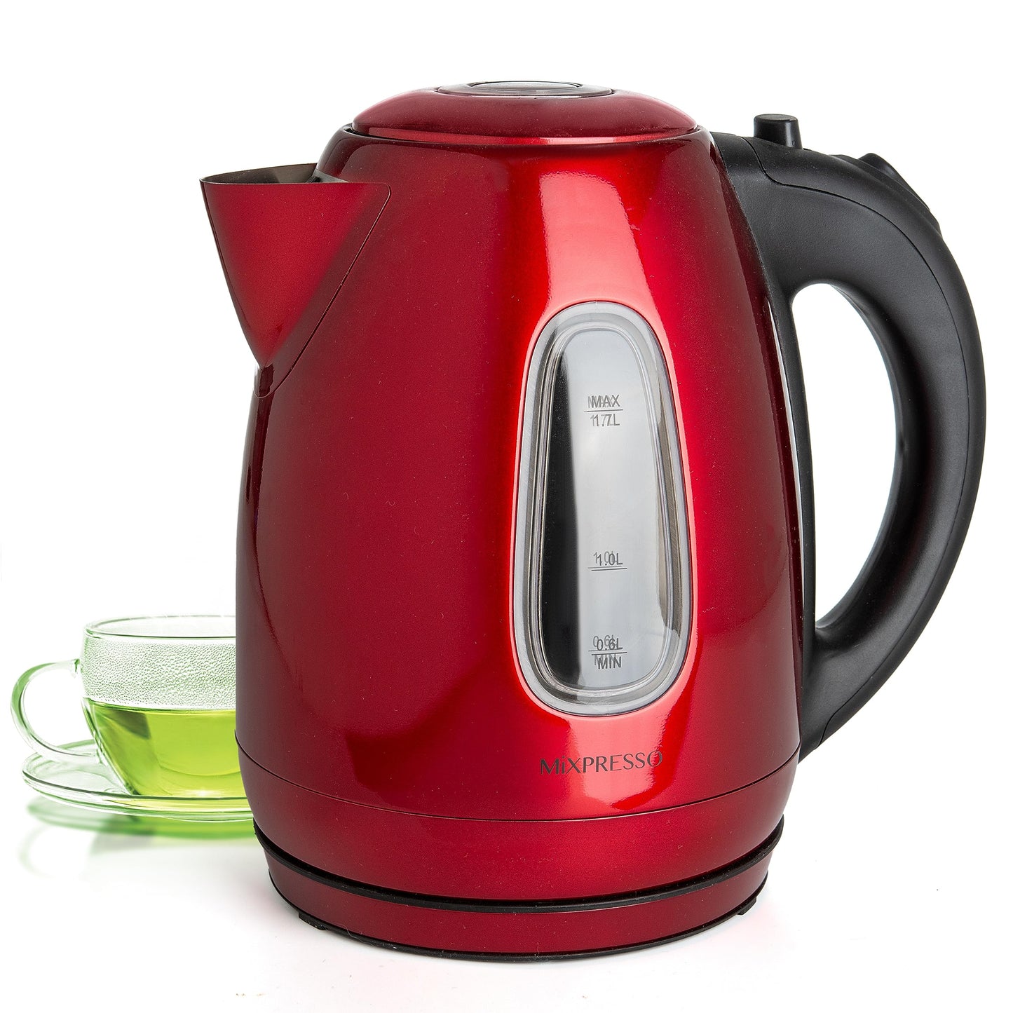 Mixpresso Electric Kettle Temperature Control, Hot Water Kettle Electric, Cordless 1 Liter Capacity, Keep Warm & LED Indicator, Auto-Shutoff, Boil-Dry Protection, Stainless Steel Electric Kettle BST220