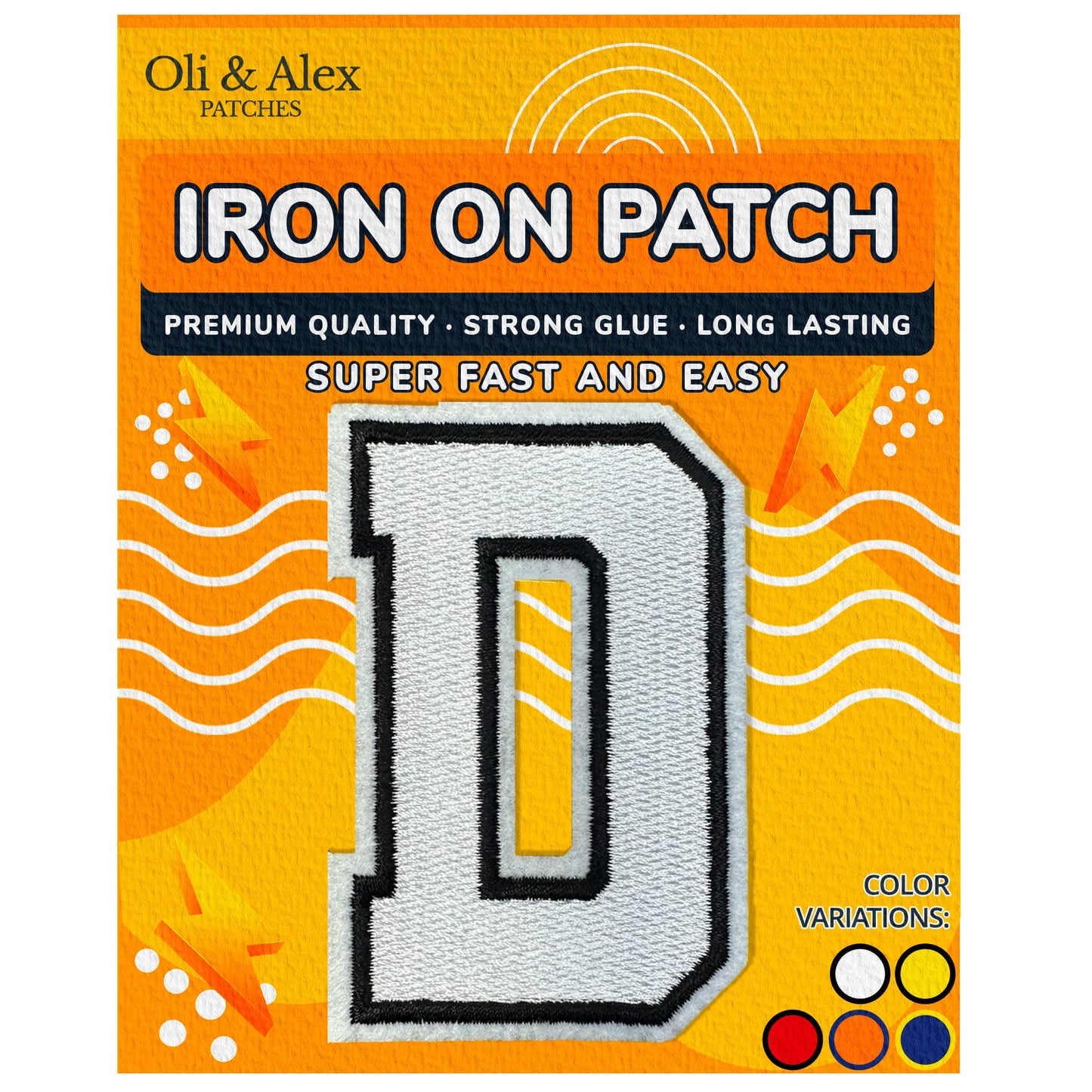 Iron on Letters Patches - Letter Patch for Clothing - Embroidered Patches for Clothes - Embroidery Appliques Team School University - Sew on Appliques 3.26 inch – Yellow, O BST220