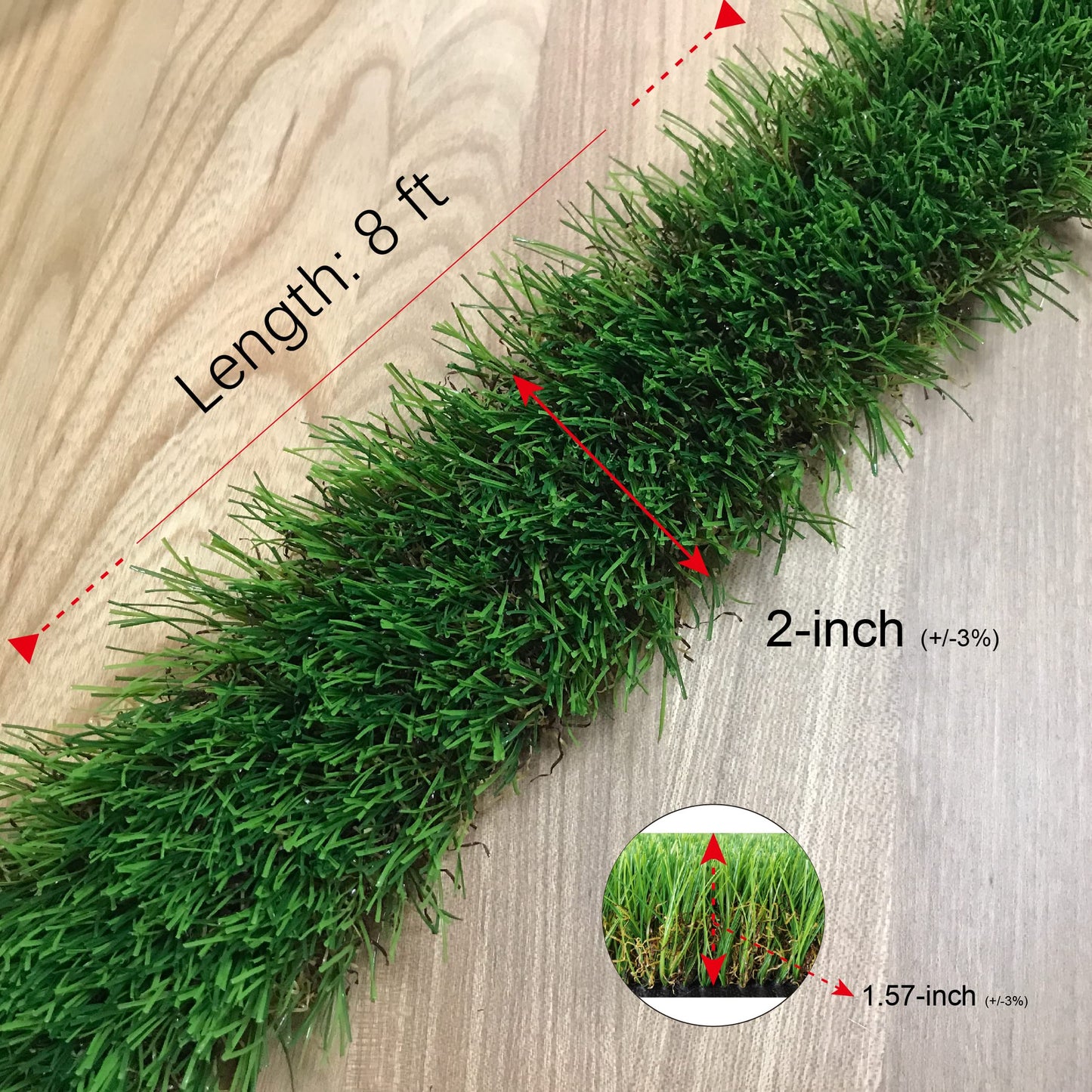 KuGuo Artificial Grass Decoration Strip Indoor/Outdoor DIY Fake Grass (Autumn, Width 2in x Length 11ft) BST220