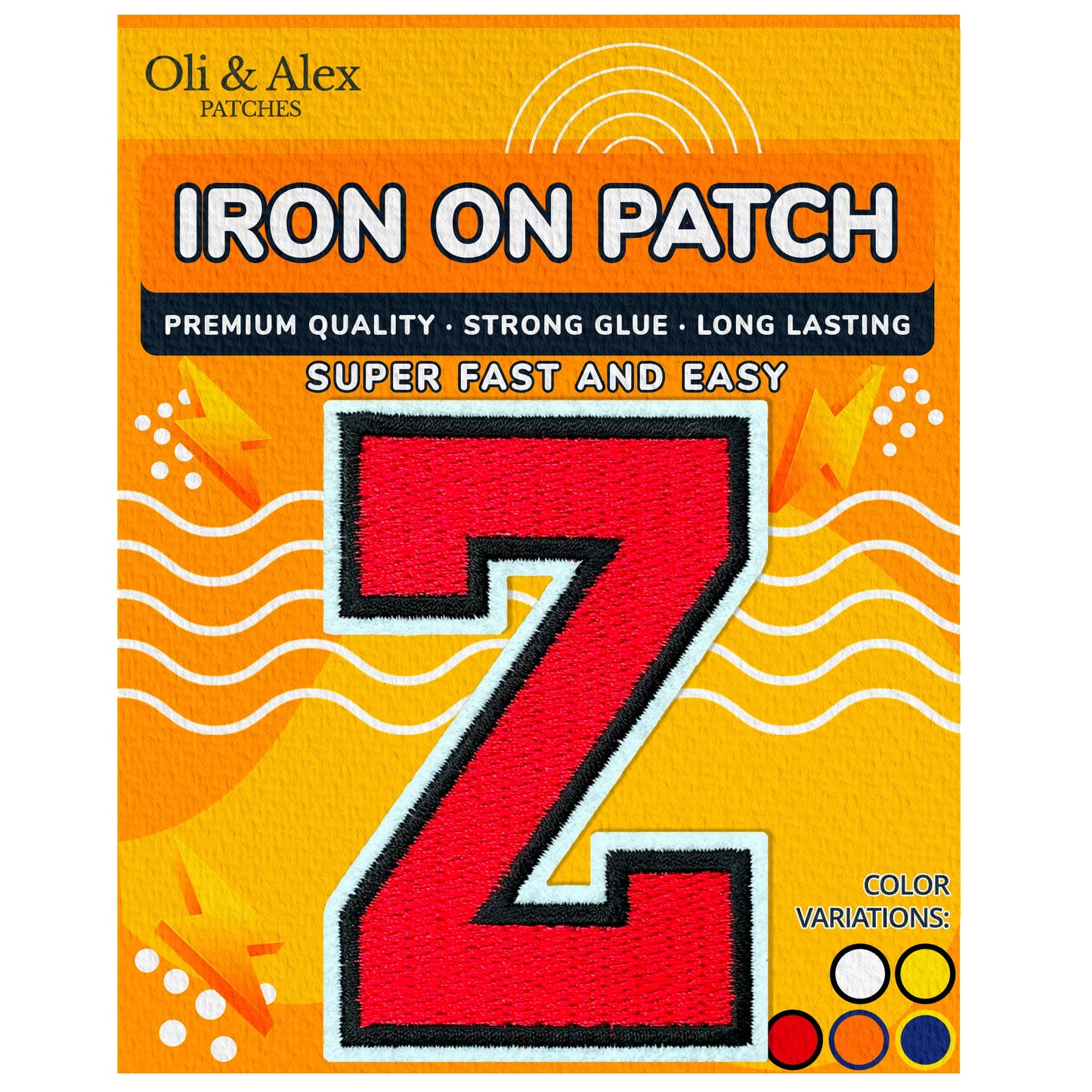 Iron on Letters Patches - Letter Patch for Clothing - Embroidered Patches for Clothes - Embroidery Appliques Team School University - Sew on Appliques 3.26 inch – Yellow, O BST220