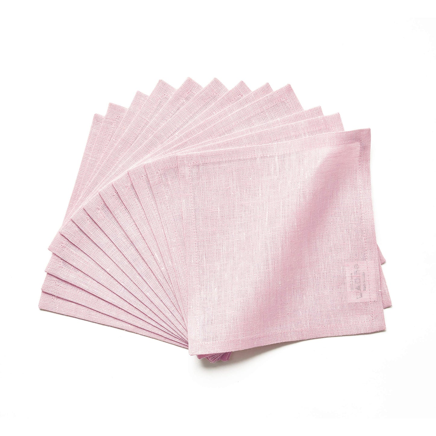 Solino Home 100% Linen Cocktail Napkins Black, Athena 6 x 6 in, Set of 12 | Small Cloth Napkins for cocktails, beverages, coasters and appetizer serving, Chambray Black, Pure Linen, OEKO-TEX Certified BST326SOLH