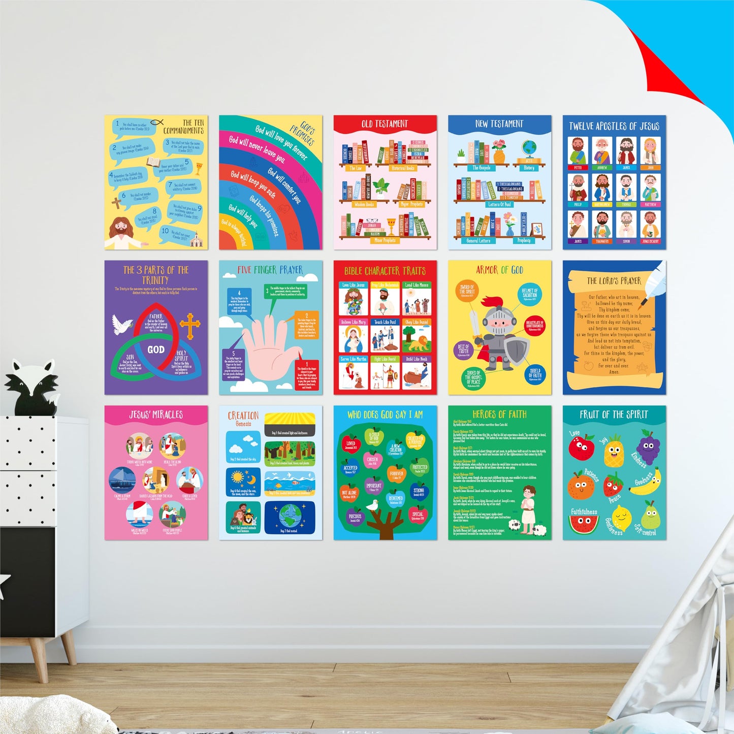 15 Reading Strategy Posters, Thick Water & Tear Resistant English Language Poster, Educational Reading Comprehension Posters for Bulletin Board, Classroom, School Supplies, Wall Decor (14.5” x 11”) BST220