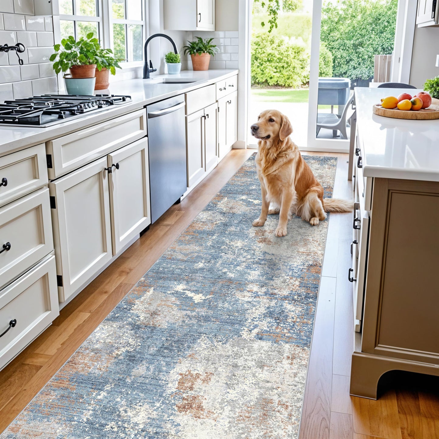 2x3 Washable Entryway Rug – Non-Slip Modern Abstract Neutral Small Throw Area Rug for Kitchen, Bedroom – Soft Low Pile Thin Indoor Door Mat（Black Grey,2x3） BST326H
