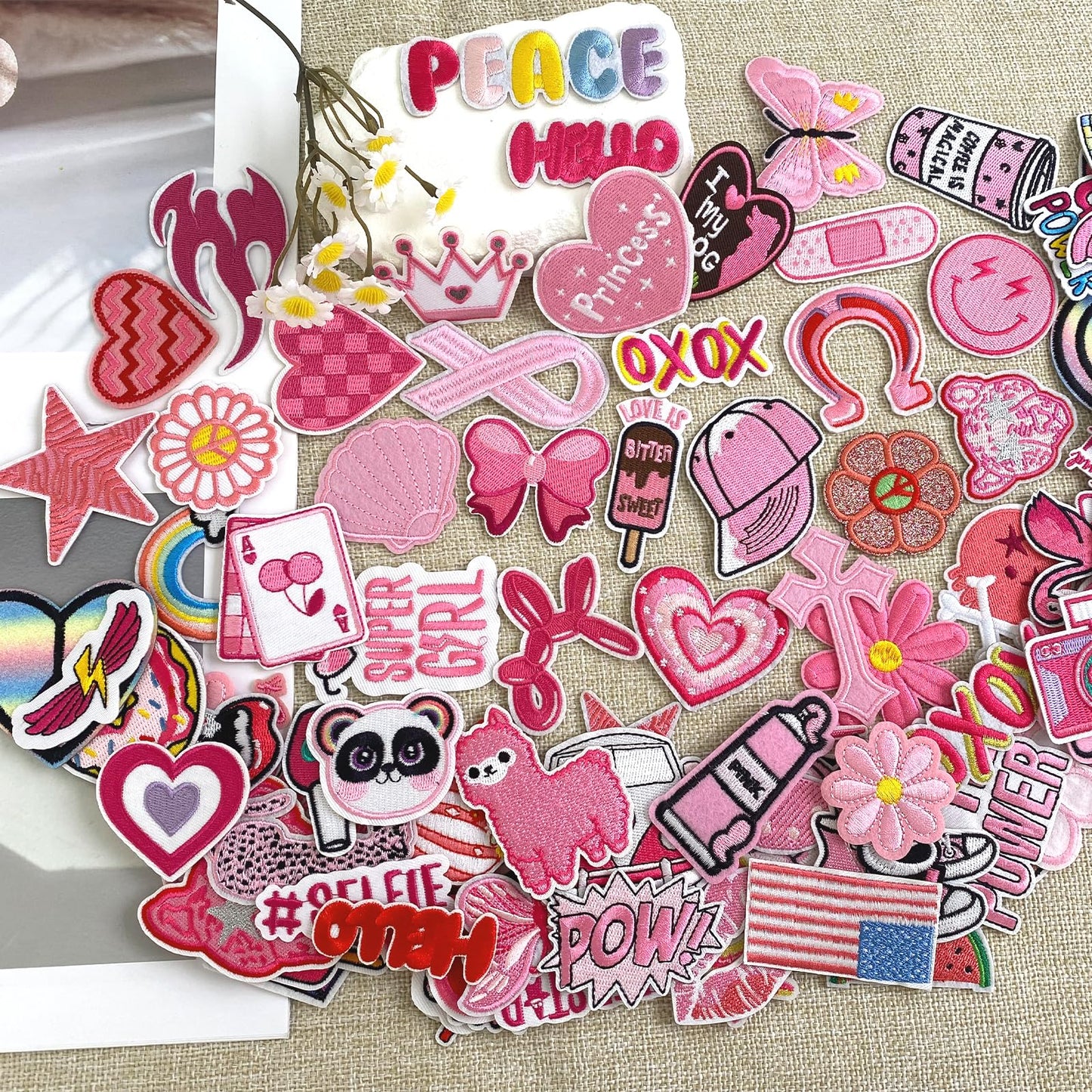 32Pcs Christmas Iron on Patches, Christmas sew on Patches for Clothing, Hats, Backpacks, Jackets, and Bags BST326H
