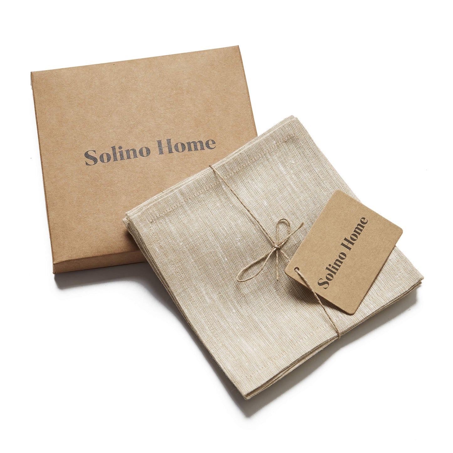 Solino Home 100% Linen Cocktail Napkins Black, Athena 6 x 6 in, Set of 12 | Small Cloth Napkins for cocktails, beverages, coasters and appetizer serving, Chambray Black, Pure Linen, OEKO-TEX Certified BST326SOLH