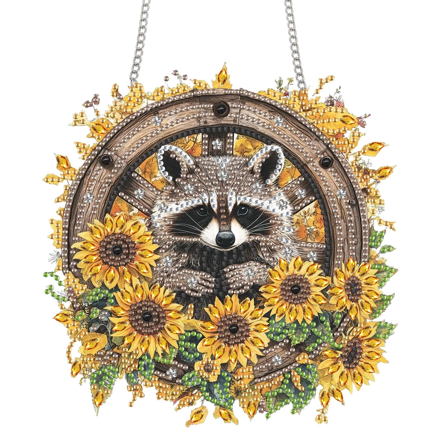 Bimkole Cat Diamond Art Hanging Kit for Adult, DIY 5D Animals Diamond Art Painting Window Pendant, Acrylic Crystal Art Hanging Ornament for Wall Home Garden Front Door Decor - 7.8x7.8 Inch BST220