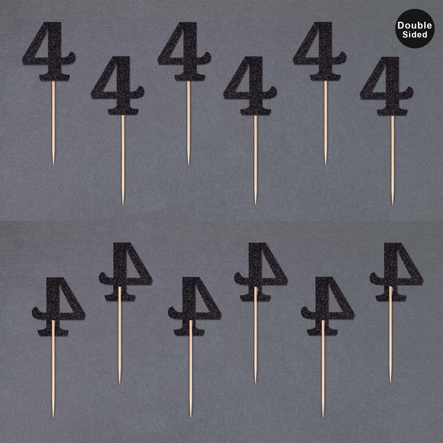 Gexolenu 24 PCS Rose Gold Double-sided 3rd Birthday Cupcake Toppers, Glitter Age THREE Cake Picks Decor, Third Happy Birthday Party Decorations Baby Shower Anniversary Party Supplies BST220