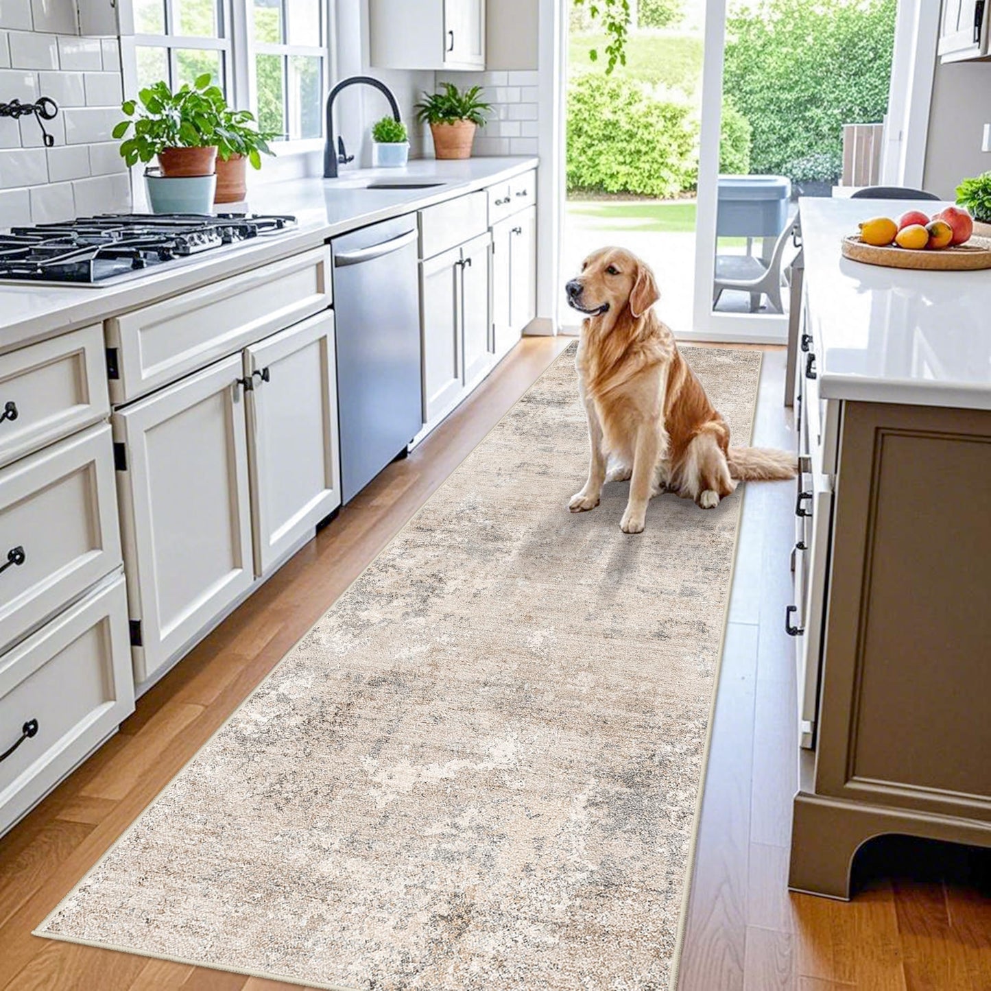 2x3 Washable Entryway Rug – Non-Slip Modern Abstract Neutral Small Throw Area Rug for Kitchen, Bedroom – Soft Low Pile Thin Indoor Door Mat（Black Grey,2x3） BST326H