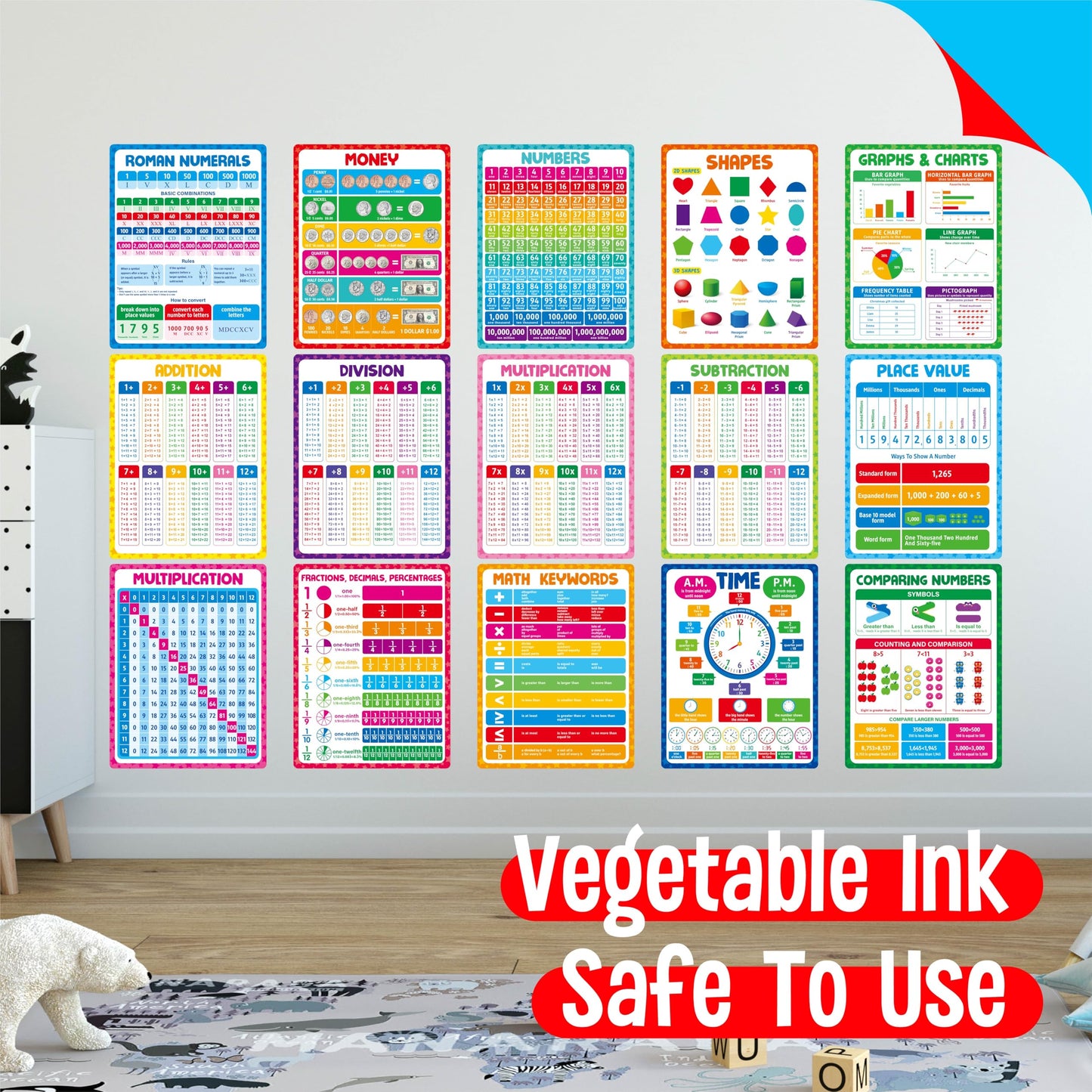 15 Reading Strategy Posters, Thick Water & Tear Resistant English Language Poster, Educational Reading Comprehension Posters for Bulletin Board, Classroom, School Supplies, Wall Decor (14.5” x 11”) BST220