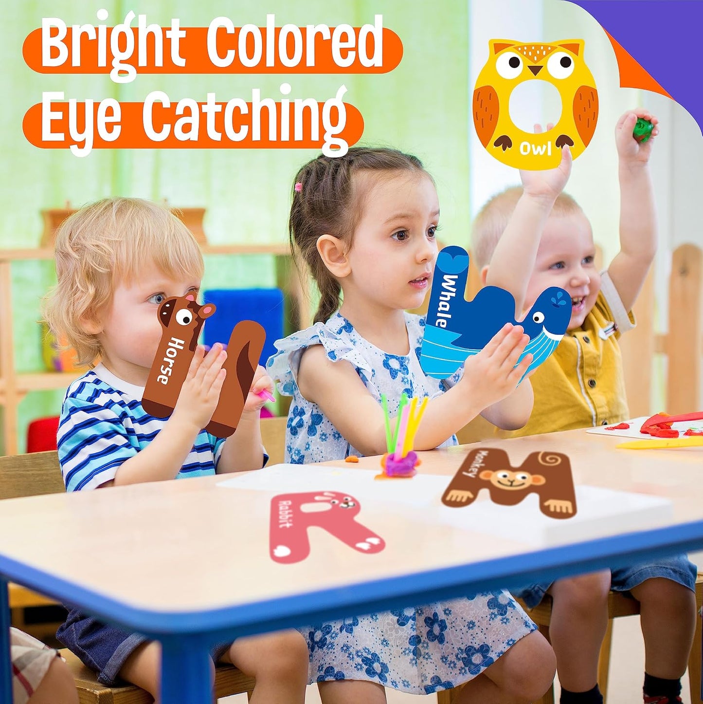 Alphabet Posters, 26 Alphabet Letters Bulletin Board Decor with PET Film Learning Tool Kindergarten Homeschool Supplies for Preschool School & Classroom BST220