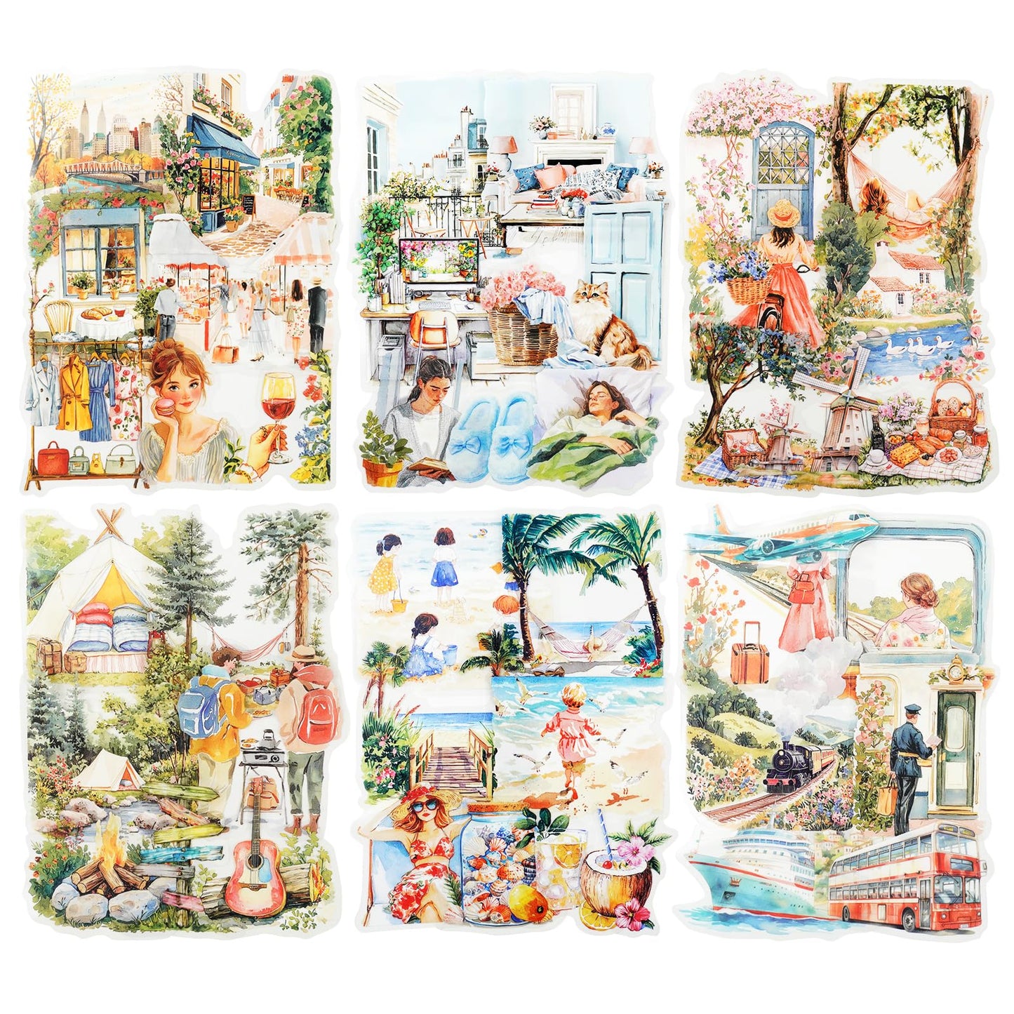 180 Pcs Clear Loop Arrow PET Stickers for Scrapbook Journal BST202