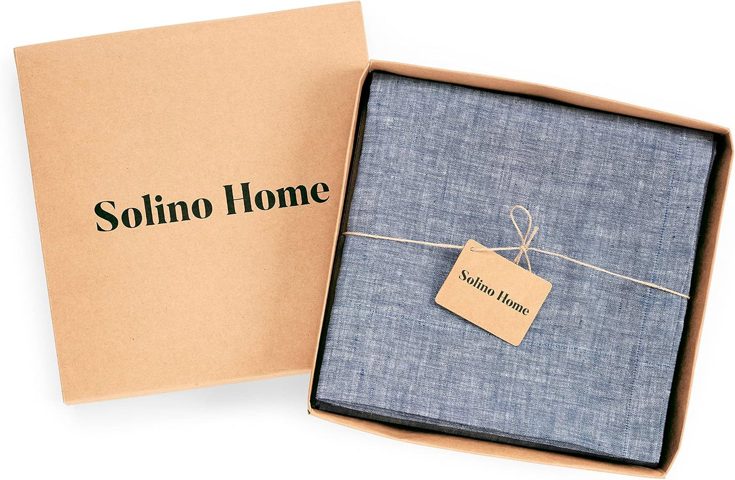 Solino Home Charcoal Grey Linen Curtain 96 Inch, Light Filtering Rod Pocket Curtain 52 x 96 Inch, 100% Pure Linen European Flax Window Treatment for Living Room, Bedroom - 1 PanelBST326SOLH