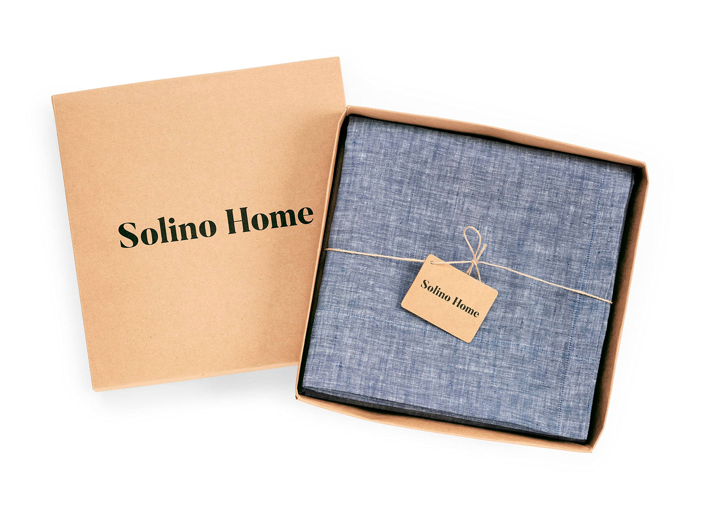 Solino Home 100% Pure Linen Curtain Panel Ivory, Linen Curtain 52 x 54 in | Drapery Panels a light filtering panel for any room, handwoven textured linen, rod pocket top, OEKO-TEX Certified, gift ready BST326SOLH