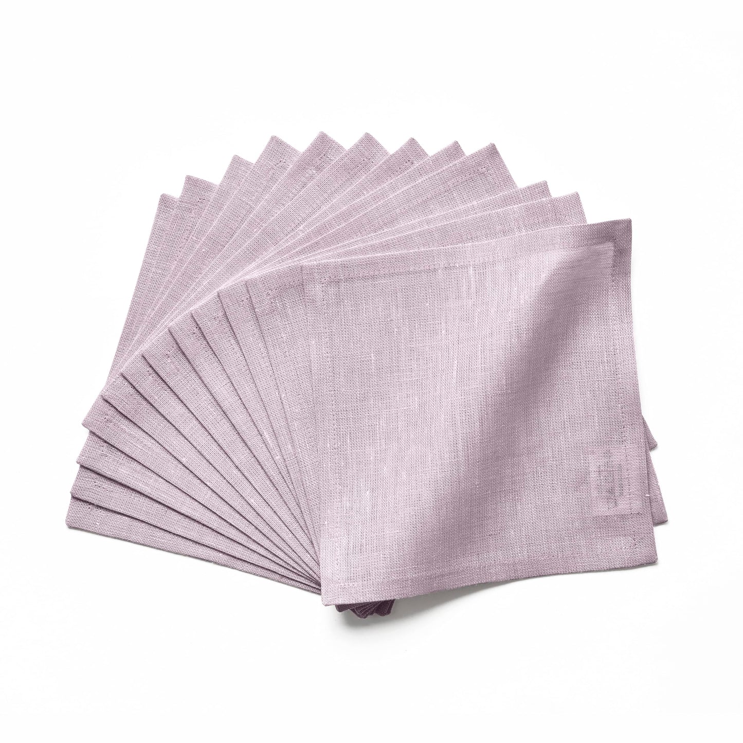 Solino Home 100% Linen Cocktail Napkins Black, Athena 6 x 6 in, Set of 12 | Small Cloth Napkins for cocktails, beverages, coasters and appetizer serving, Chambray Black, Pure Linen, OEKO-TEX Certified BST326SOLH