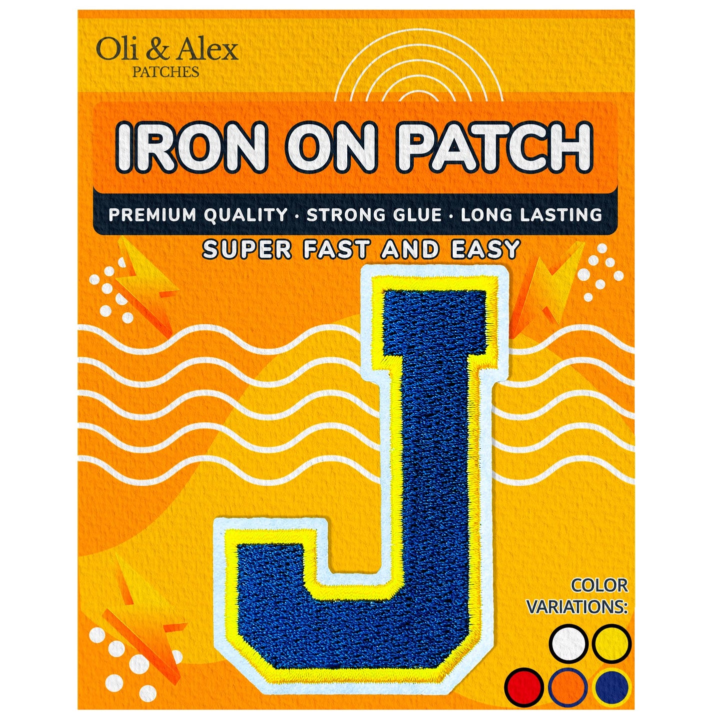 Iron on Letters Patches - Letter Patch for Clothing - Embroidered Patches for Clothes - Embroidery Appliques Team School University - Sew on Appliques 3.26 inch – Yellow, O BST220