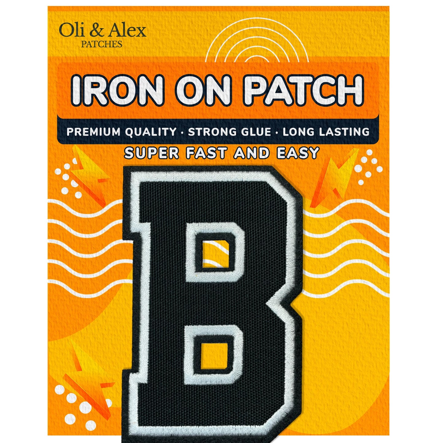 Iron On Letters Patches Premium Quality - Letter for Clothing - Varsity Patch Transfer for Clothes - Embroidered Letters Patches for Jersey Jackets - Sew on Appliques Red BST220
