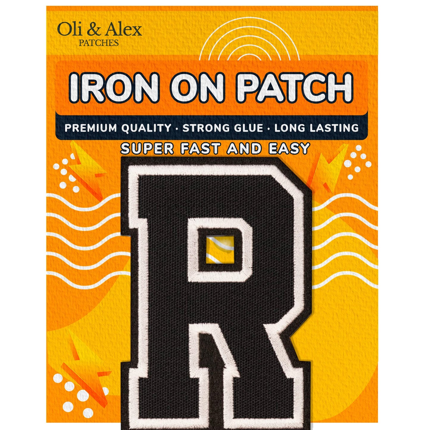 Iron On Letters Patches Premium Quality - Letter for Clothing - Varsity Patch Transfer for Clothes - Embroidered Letters Patches for Jersey Jackets - Sew on Appliques Red BST220