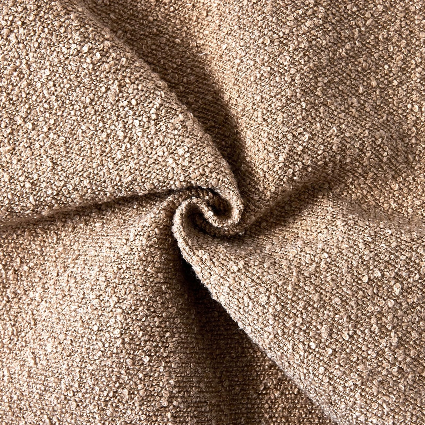 18x18 Boucle Throw Pillow Covers, Set of 2, Camel BST202