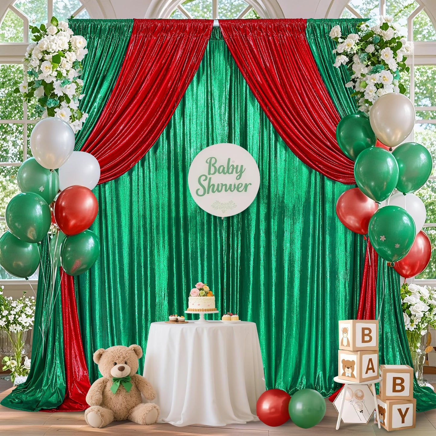 Gold Backdrop Curtains for Birthday Party: 4.8ftx8ft Sequin Background Baby Shower Curtain Drapes for Graduation Arch Backdrop WN420
