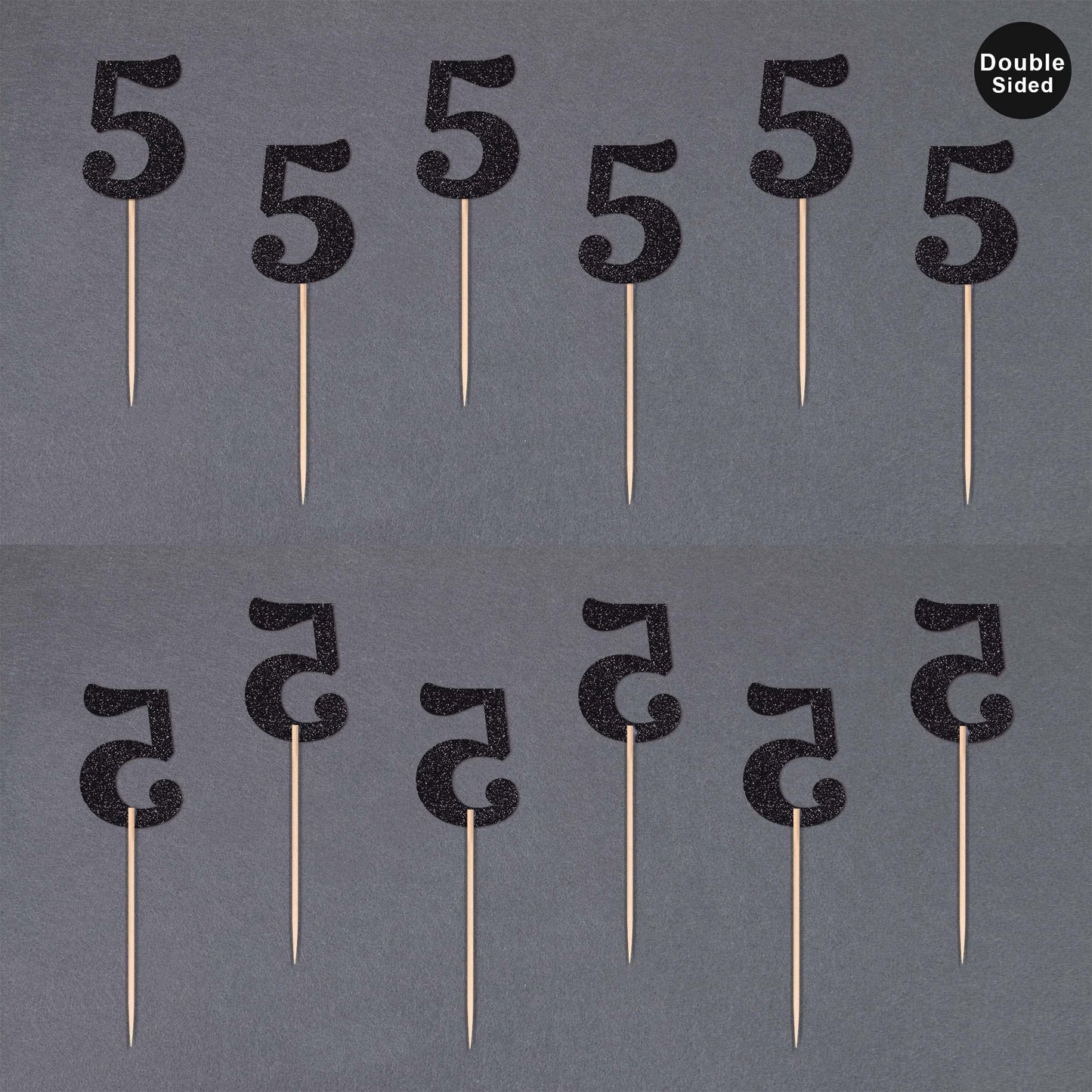 Gexolenu 24 PCS Rose Gold Double-sided 3rd Birthday Cupcake Toppers, Glitter Age THREE Cake Picks Decor, Third Happy Birthday Party Decorations Baby Shower Anniversary Party Supplies BST220