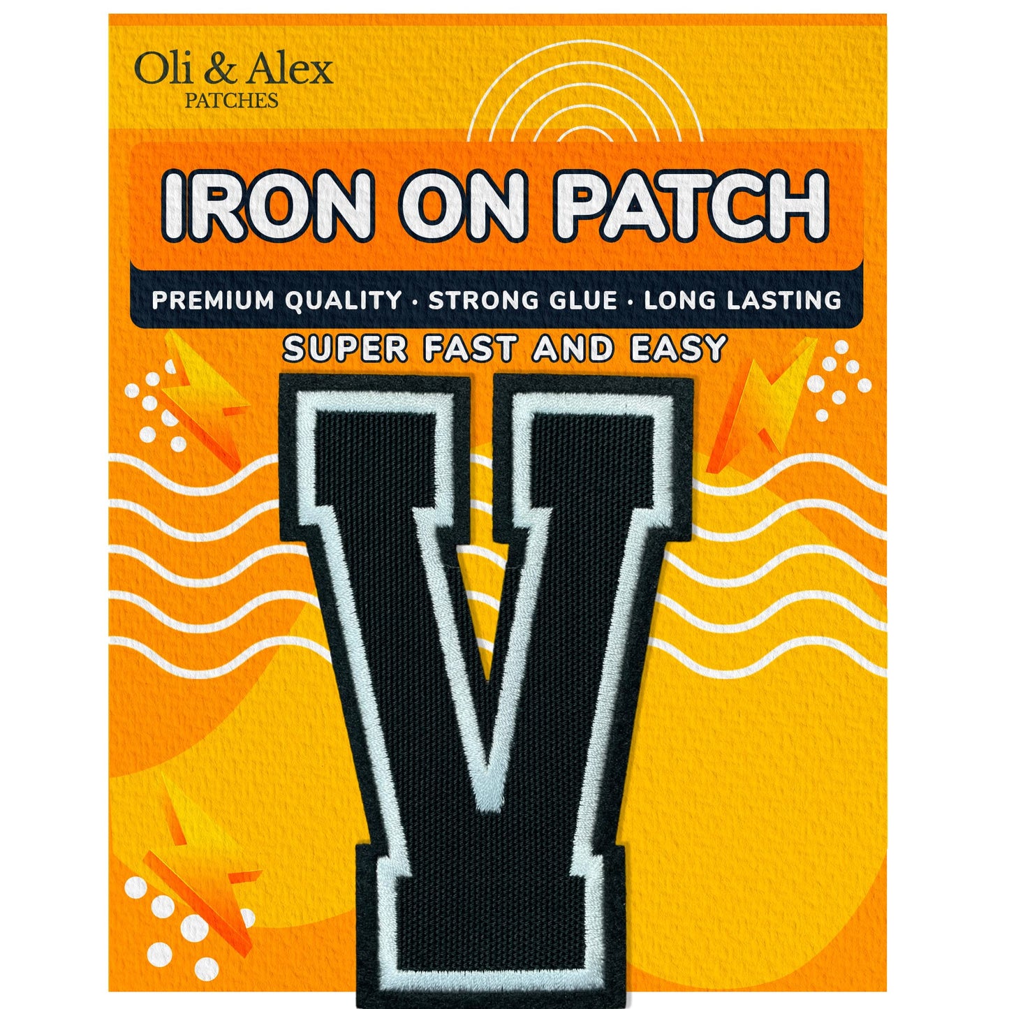 Iron On Letters Patches Premium Quality - Letter for Clothing - Varsity Patch Transfer for Clothes - Embroidered Letters Patches for Jersey Jackets - Sew on Appliques Red BST220