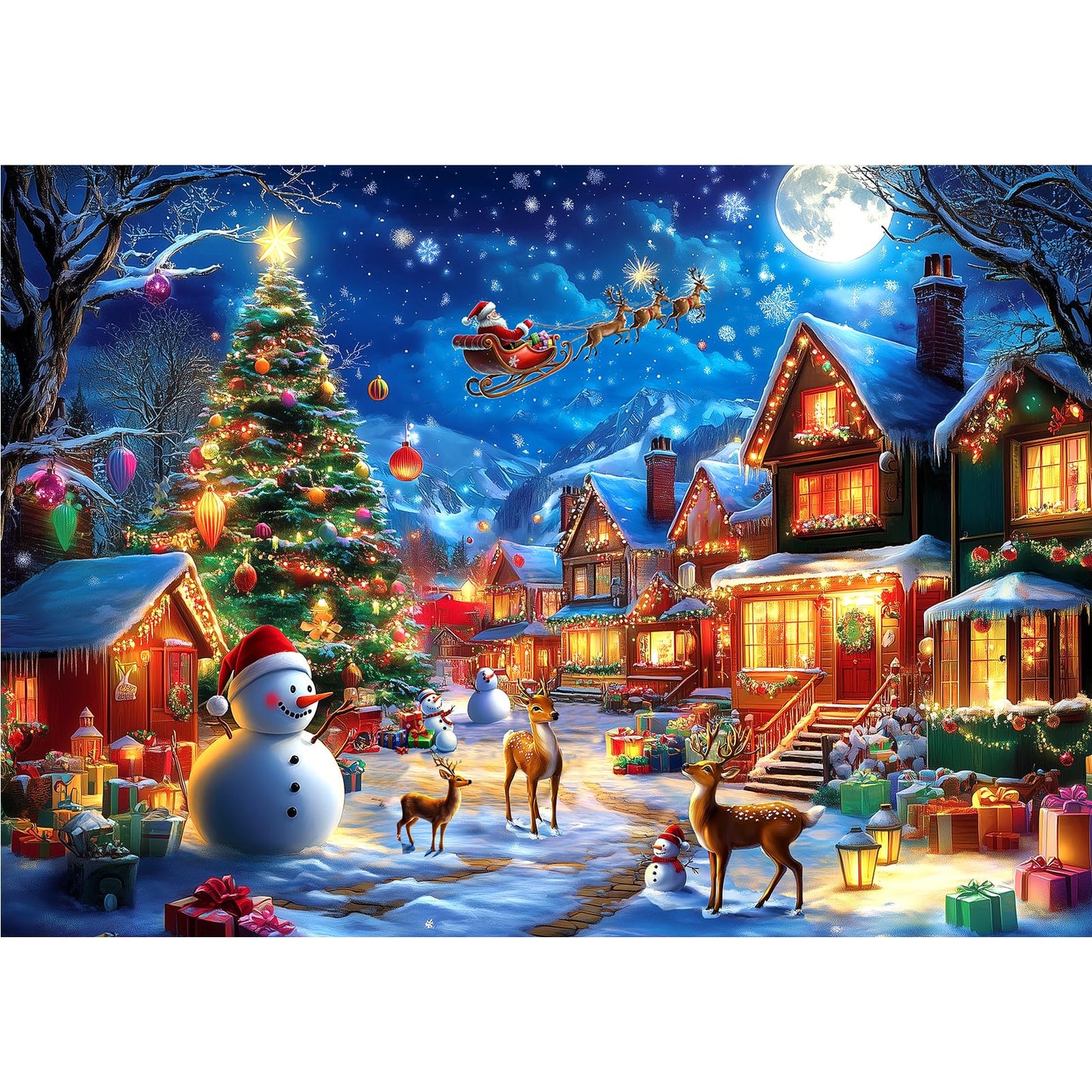 Halloween Puzzle 1000 Pieces for Adults Spooky Scarecrow Farm | Jigsaw Puzzles 1000 Pieces Autumn Horror Spooky with Pumpkin & Ghost Truck for Party Game Night, Dust-Free, 27.5"x19.7" WN420