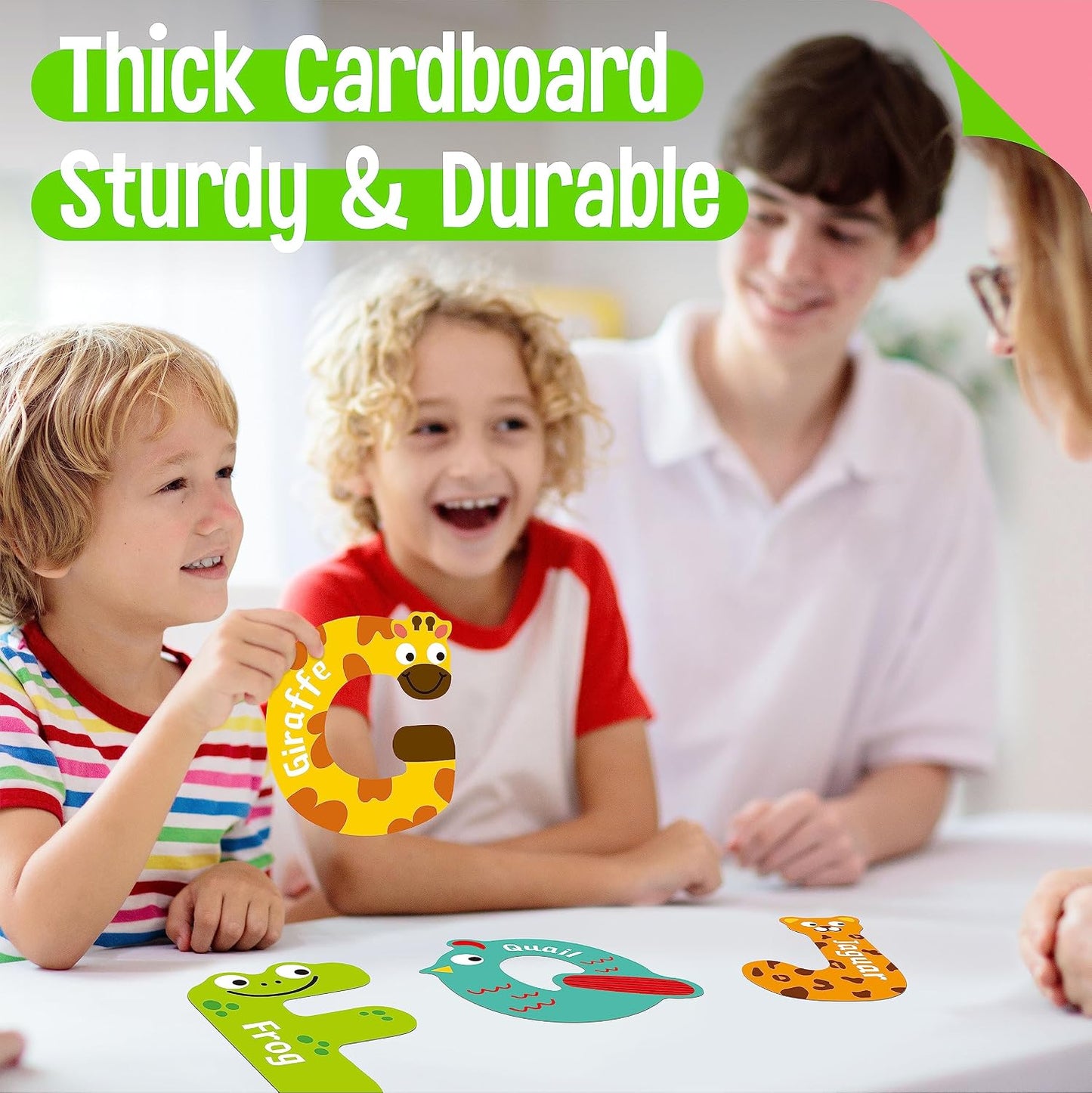 Alphabet Posters, 26 Alphabet Letters Bulletin Board Decor with PET Film Learning Tool Kindergarten Homeschool Supplies for Preschool School & Classroom BST220