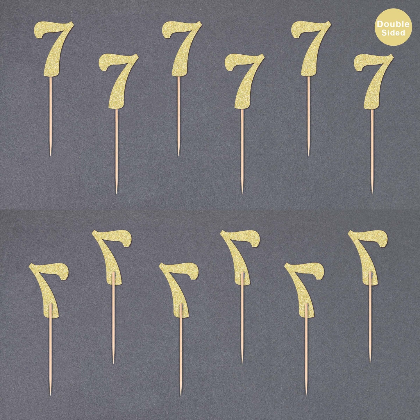 Gexolenu 24 PCS Rose Gold Double-sided 3rd Birthday Cupcake Toppers, Glitter Age THREE Cake Picks Decor, Third Happy Birthday Party Decorations Baby Shower Anniversary Party Supplies BST220