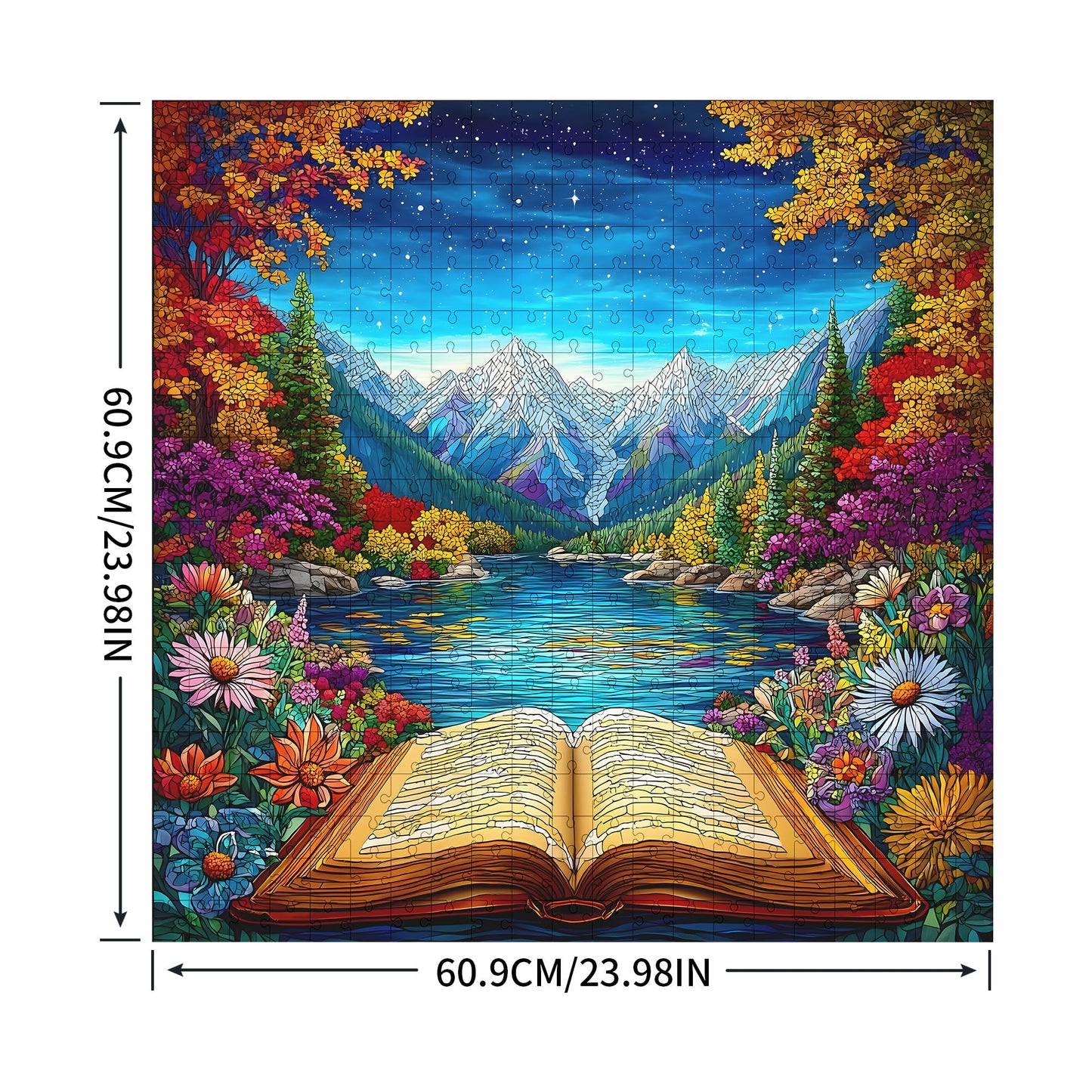 Puzzles for Adults 1000 Pieces, Flower Mosaic Jigsaw Puzzles - Hummingbird in Blossom, Piece Relax Puzzles for Family WN420