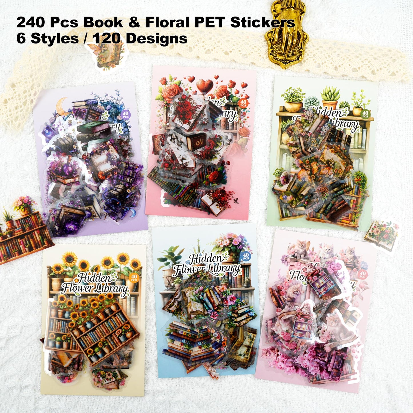 180 Pcs Clear Loop Arrow PET Stickers for Scrapbook Journal BST202