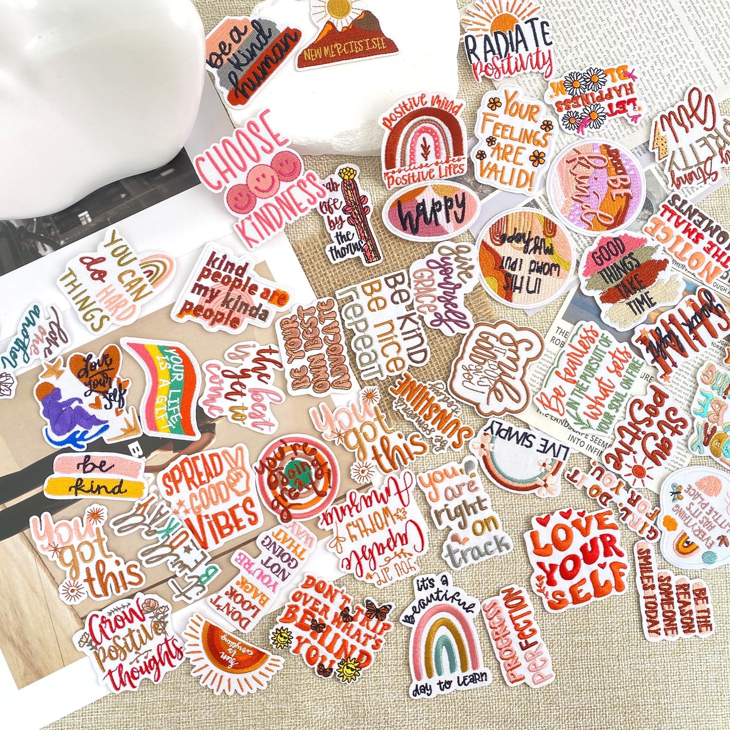 32Pcs Christmas Iron on Patches, Christmas sew on Patches for Clothing, Hats, Backpacks, Jackets, and Bags BST326H
