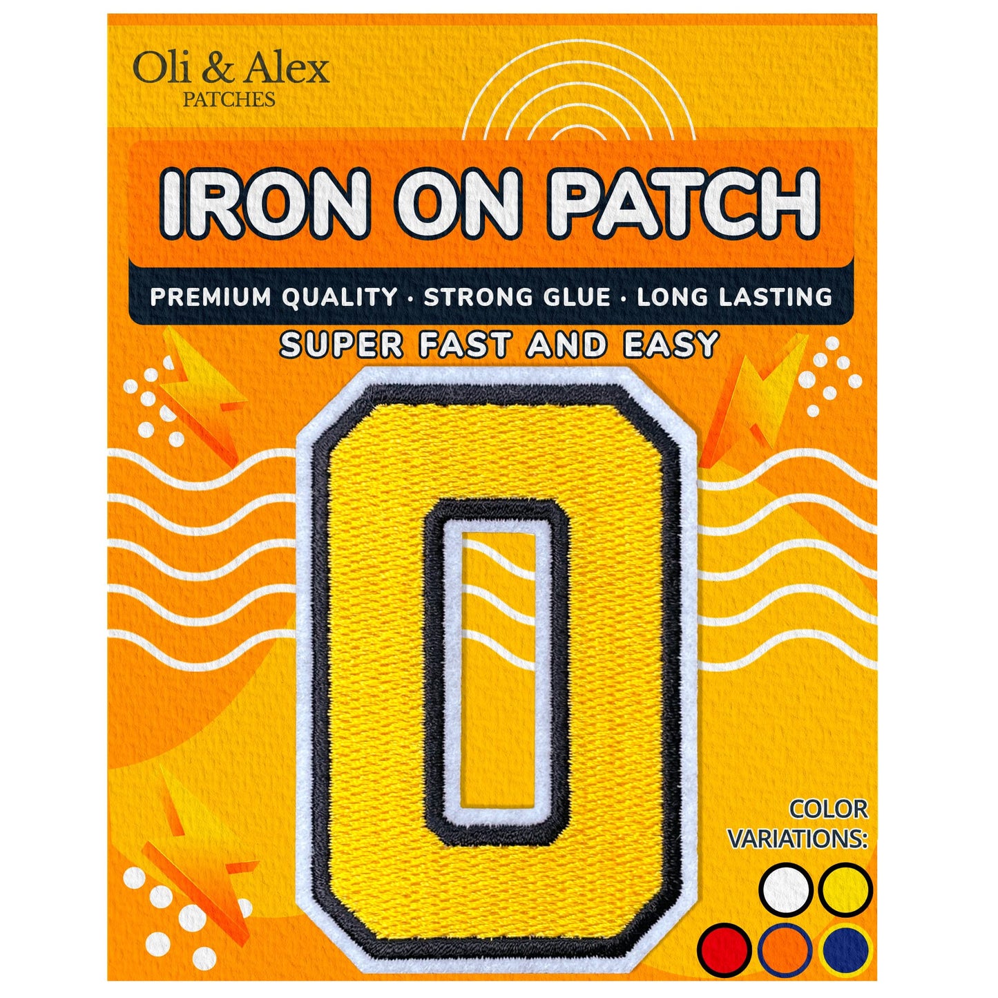 Iron on Letters Patches - Letter Patch for Clothing - Embroidered Patches for Clothes - Embroidery Appliques Team School University - Sew on Appliques 3.26 inch – Yellow, O BST220