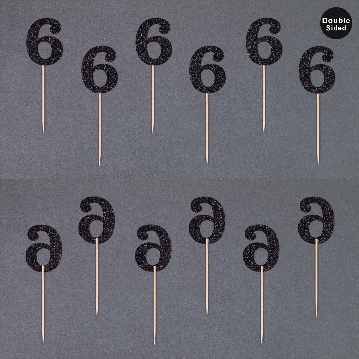 Gexolenu 24 PCS Rose Gold Double-sided 3rd Birthday Cupcake Toppers, Glitter Age THREE Cake Picks Decor, Third Happy Birthday Party Decorations Baby Shower Anniversary Party Supplies BST220