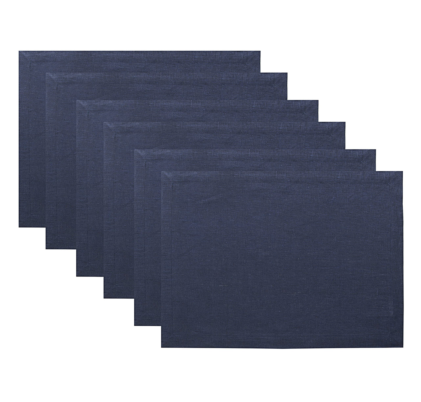 Solino Home 100% Linen Square Placemats White, Fete 14 x 14 in, Set of 4 | Square Table Mats square place settings for daily and festive dining; neatly mitered corners; Pure Linen; OEKO-TEX Certified BST326SOLH
