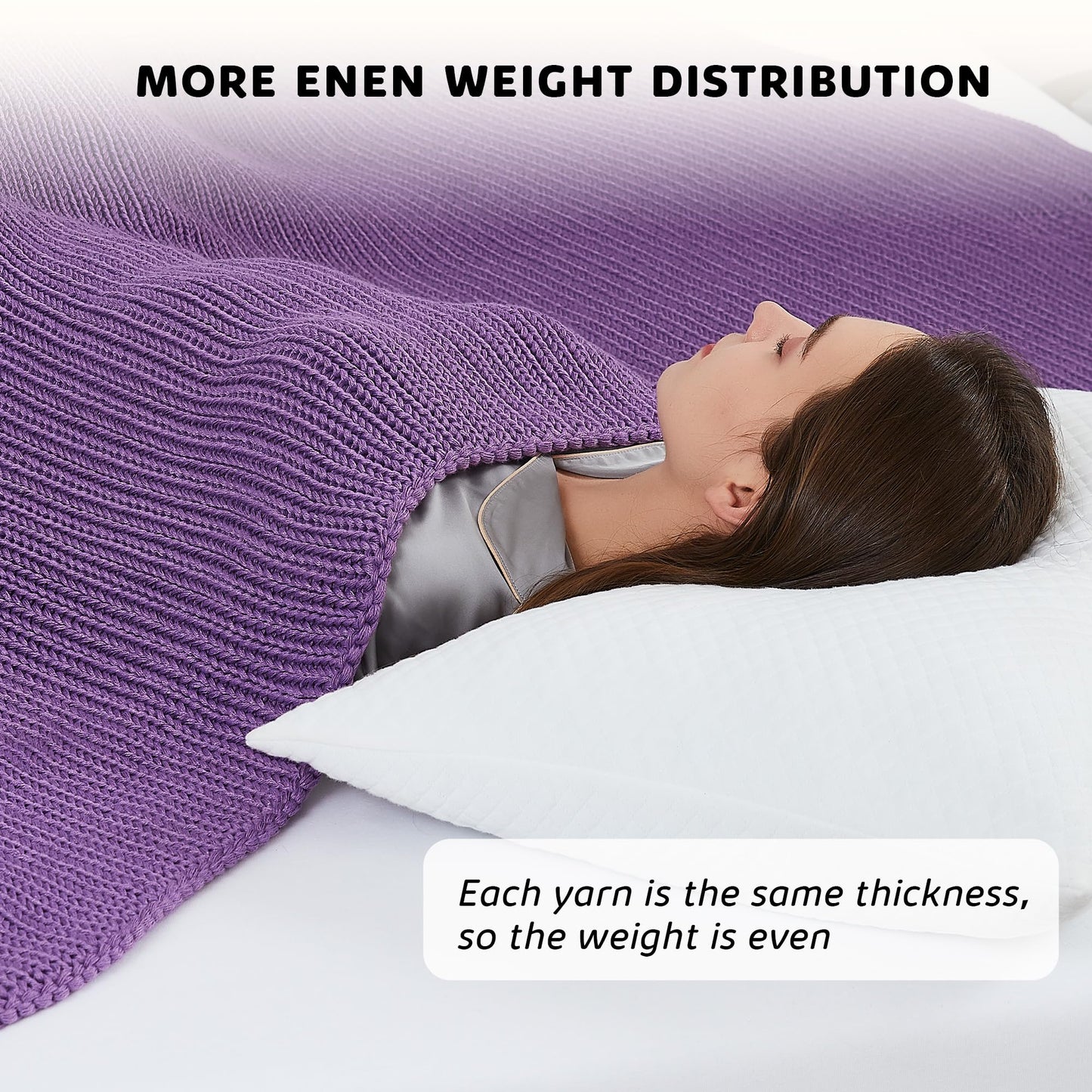 L'AGRATY Knitted Weighted Blanket - 48"x72" 12lbs Cooling Chunky Knit Heavy Blanket for Adults Braided Crochet Throw Thick Cable Yarn Knit Decorative No Beads Evenly Weighted Machine Washable | No Beads Evenly Weighted Machine Washable Chunky Braided Croc