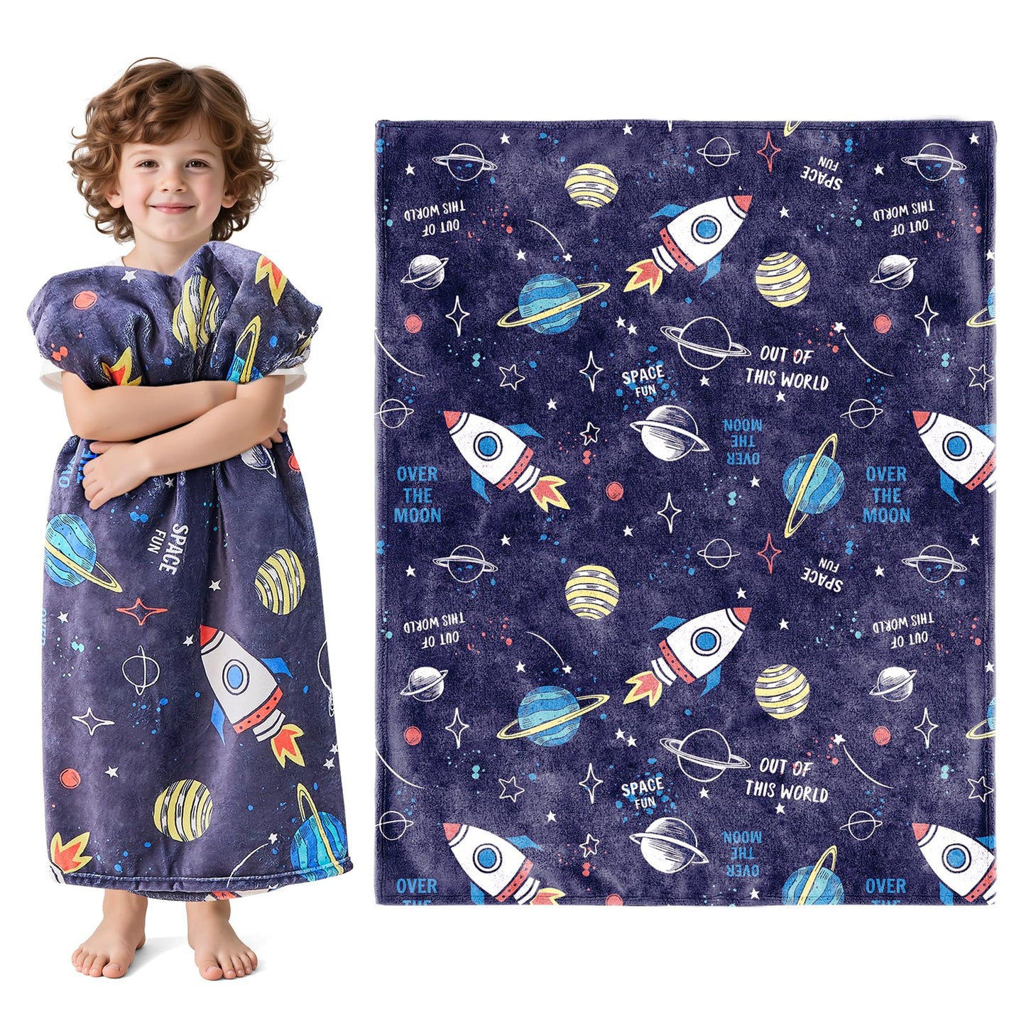 Wajade Unicorn Gifts for Girls - Glow in The Dark Unicorn Blanket Birthday Christmas Decor for Kids Age 3 4 5 6 7 8 9 10 11 12 Years Old Teens Child Toddler Throw Violet 60"x80" BST202