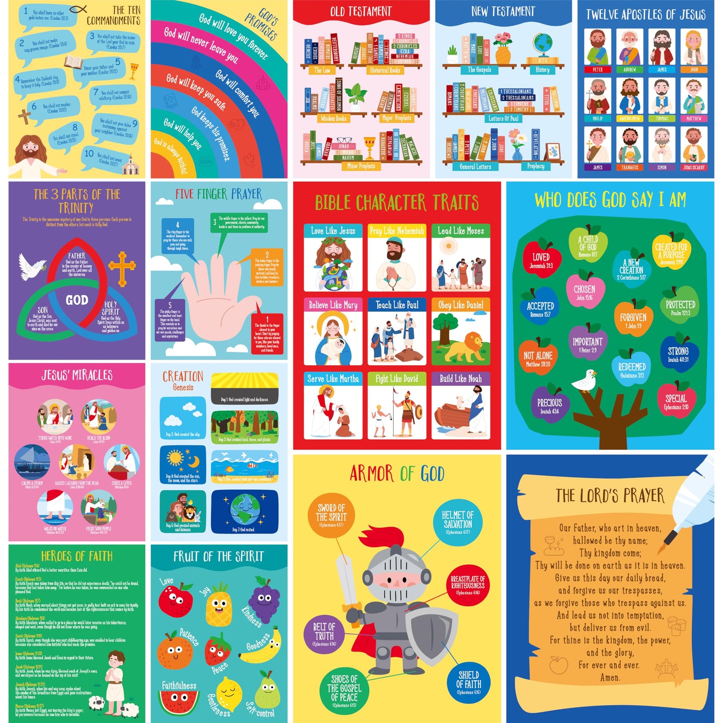 15 Reading Strategy Posters, Thick Water & Tear Resistant English Language Poster, Educational Reading Comprehension Posters for Bulletin Board, Classroom, School Supplies, Wall Decor (14.5” x 11”) BST220